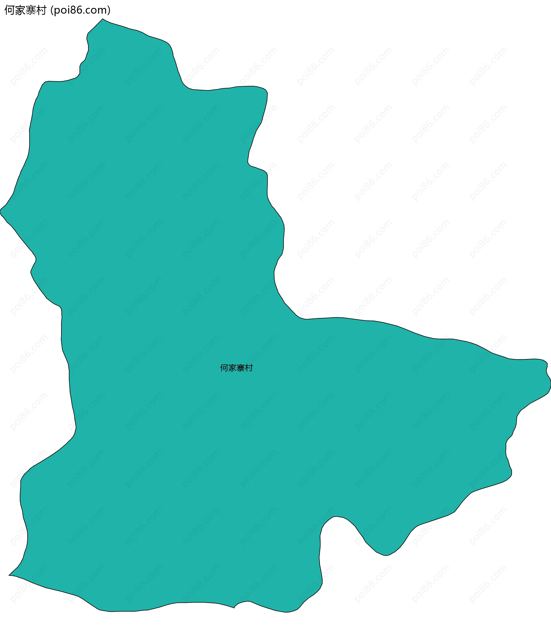 何家寨村边界地图