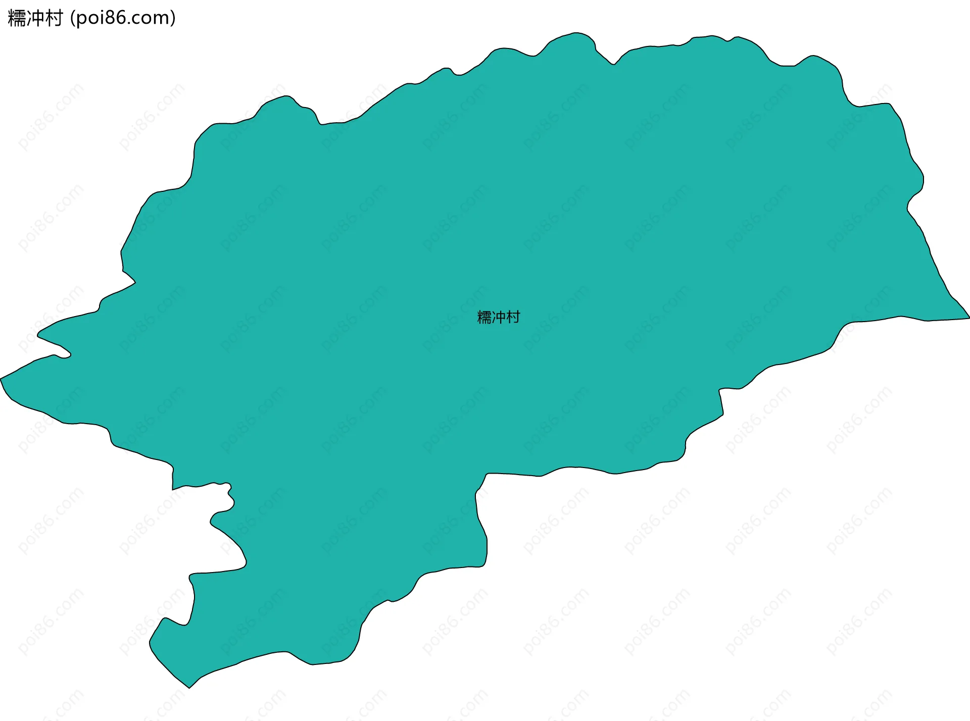 糯冲村边界地图