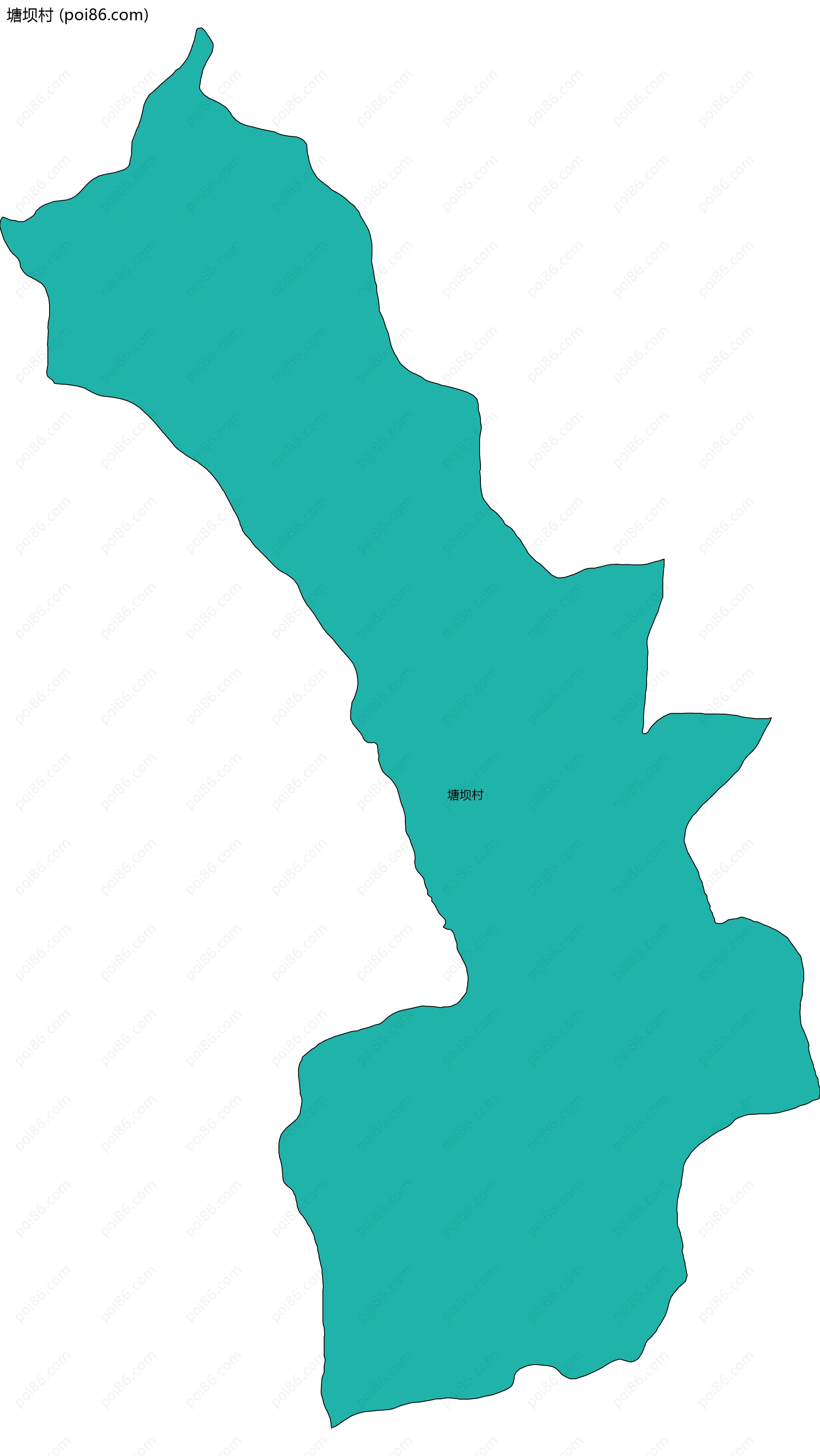 塘坝村边界地图