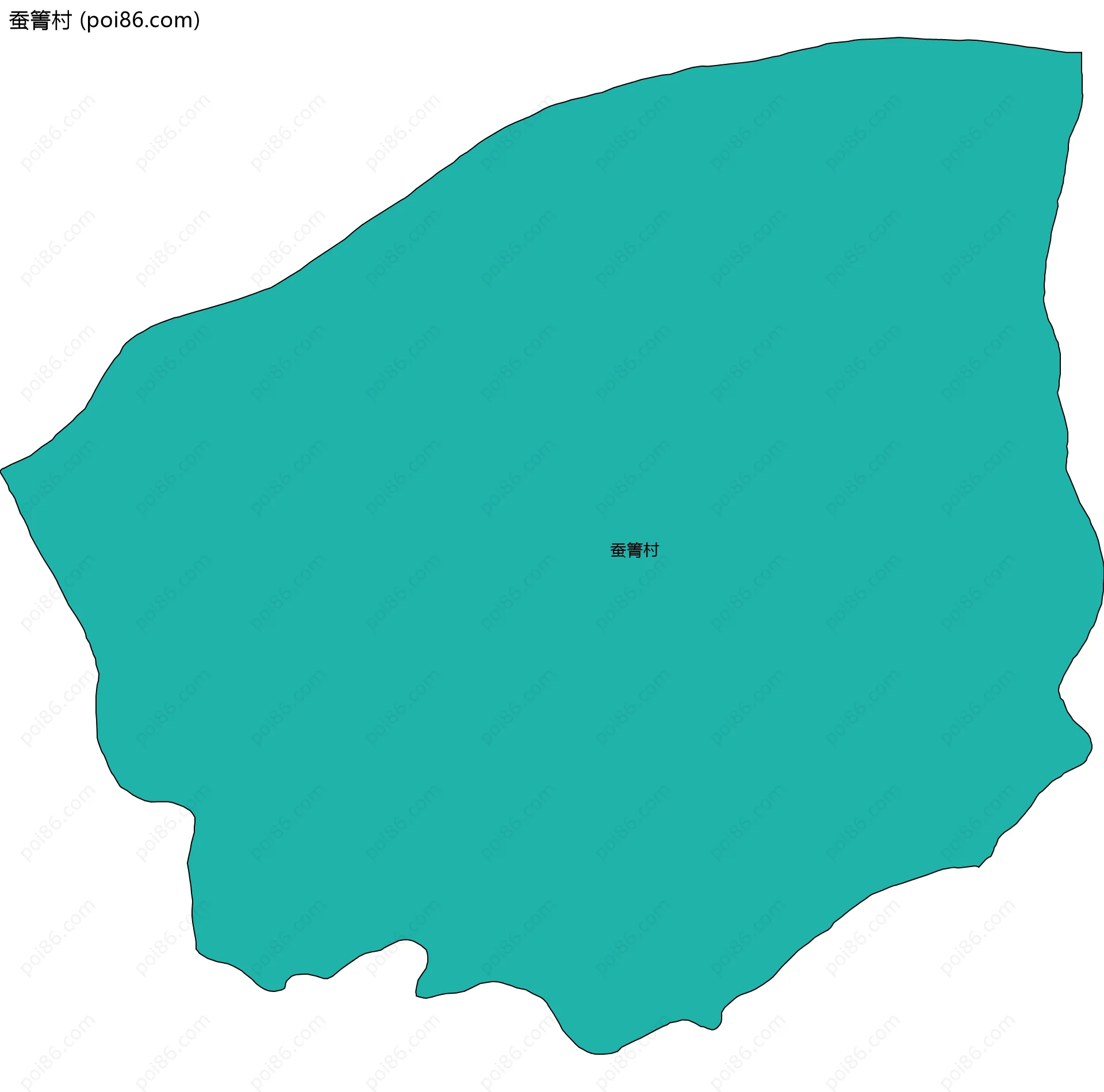 蚕箐村边界地图