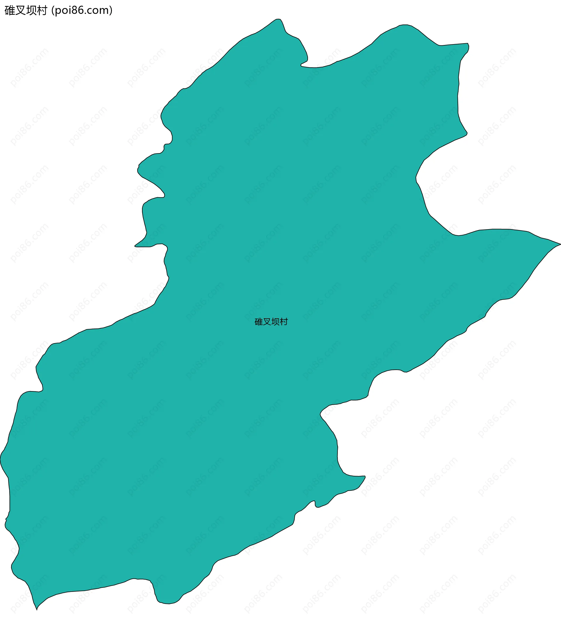 碓叉坝村边界地图