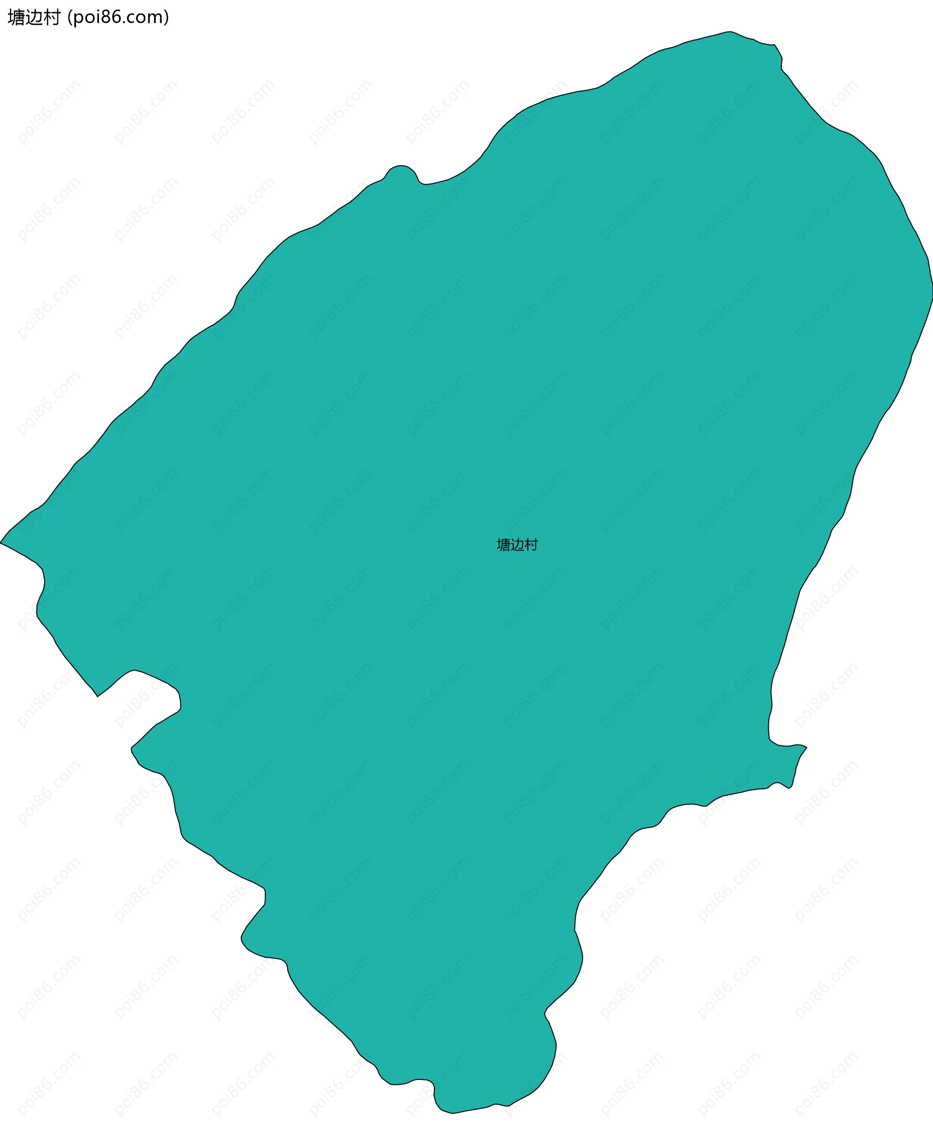 塘边村边界地图