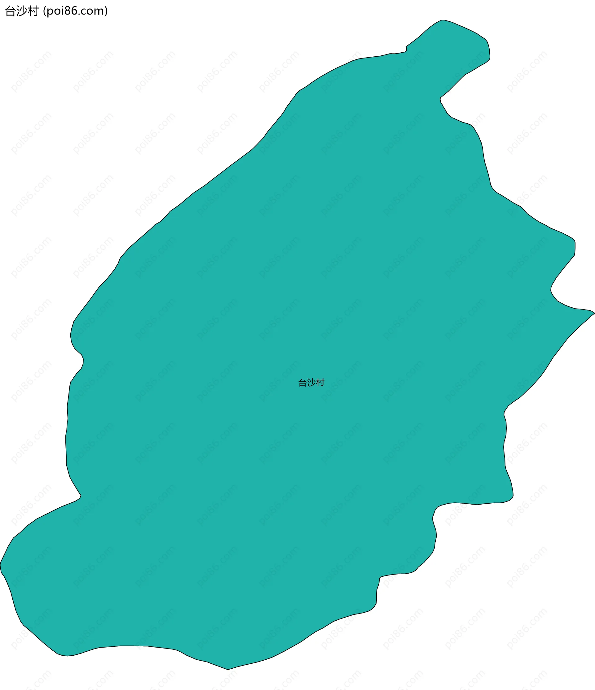 台沙村边界地图