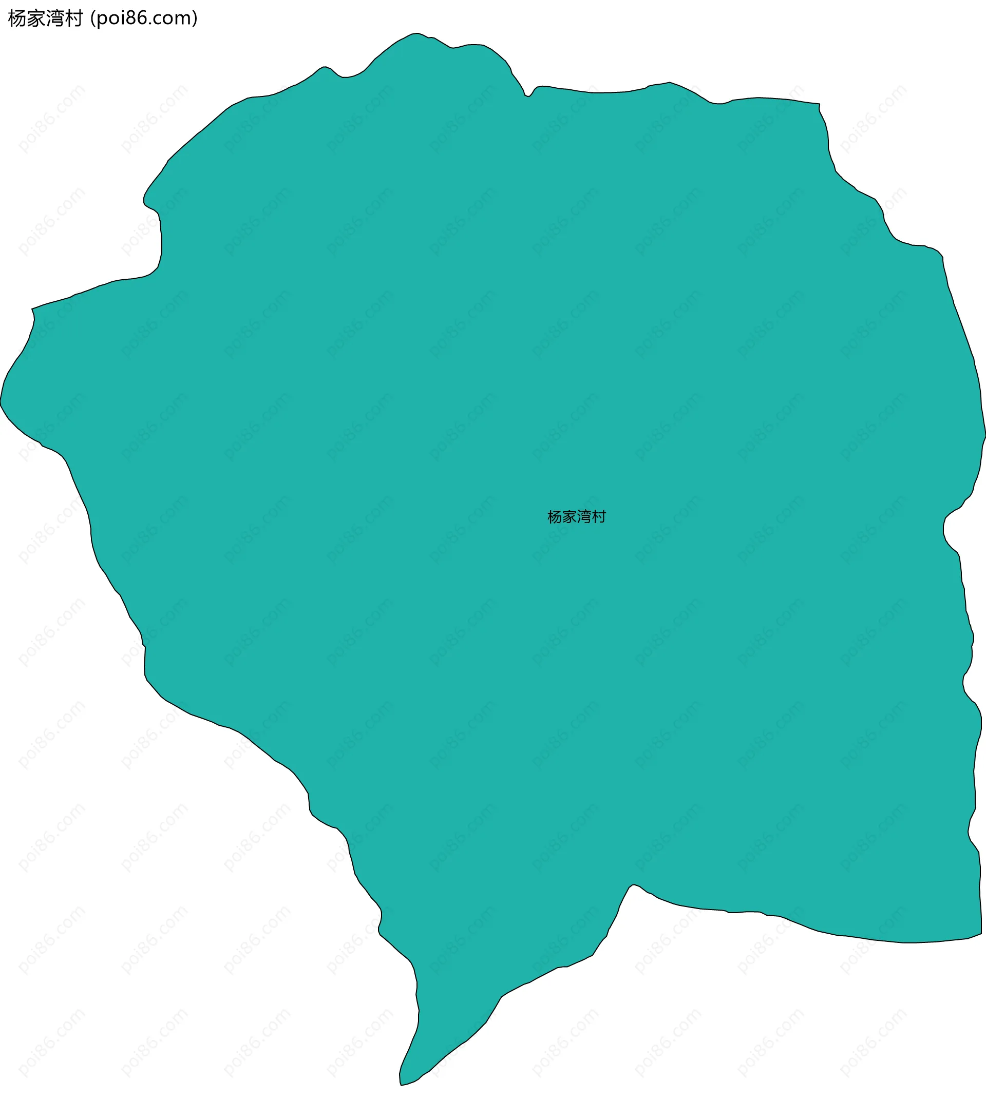 杨家湾村边界地图