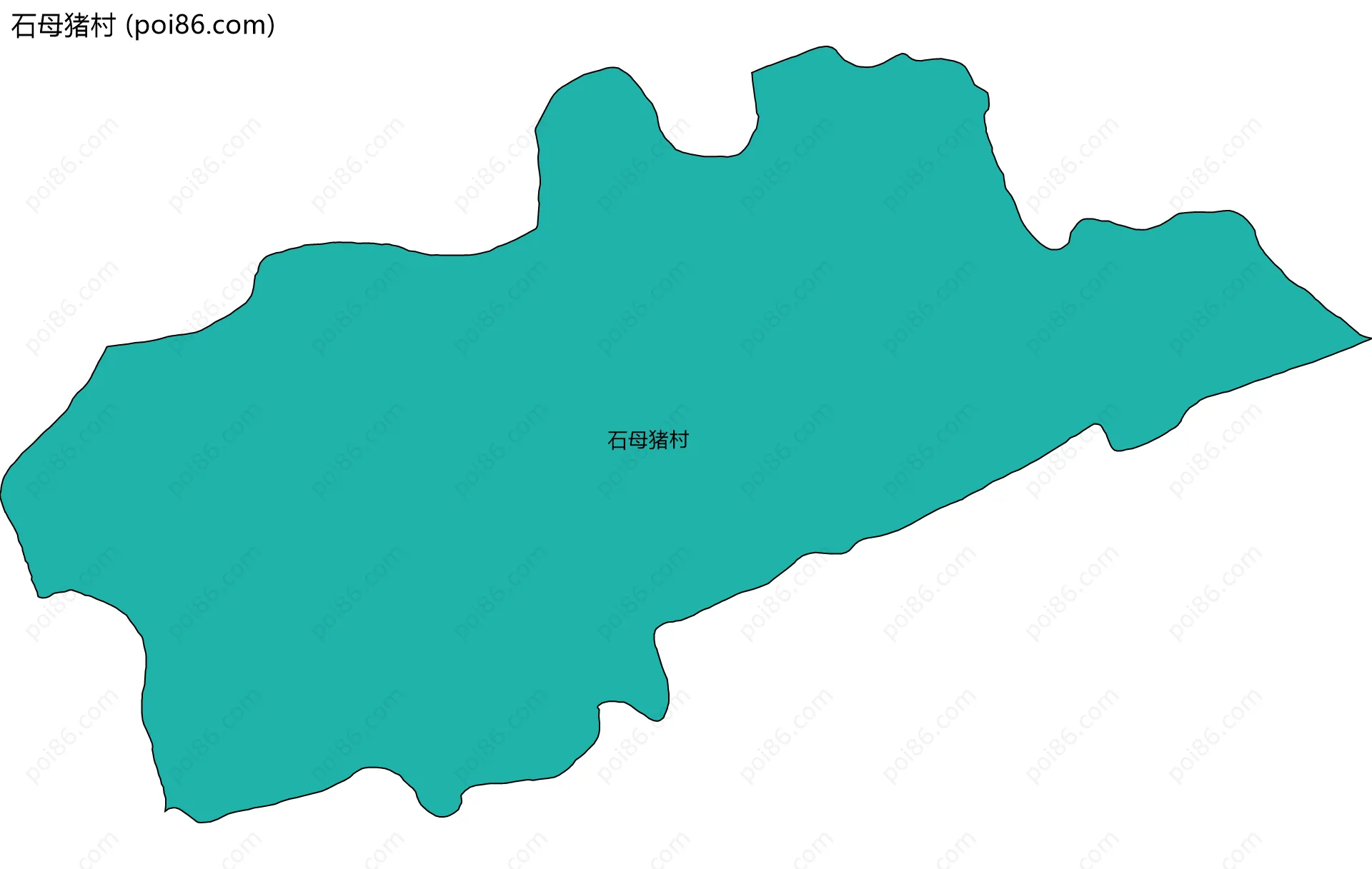 石母猪村边界地图