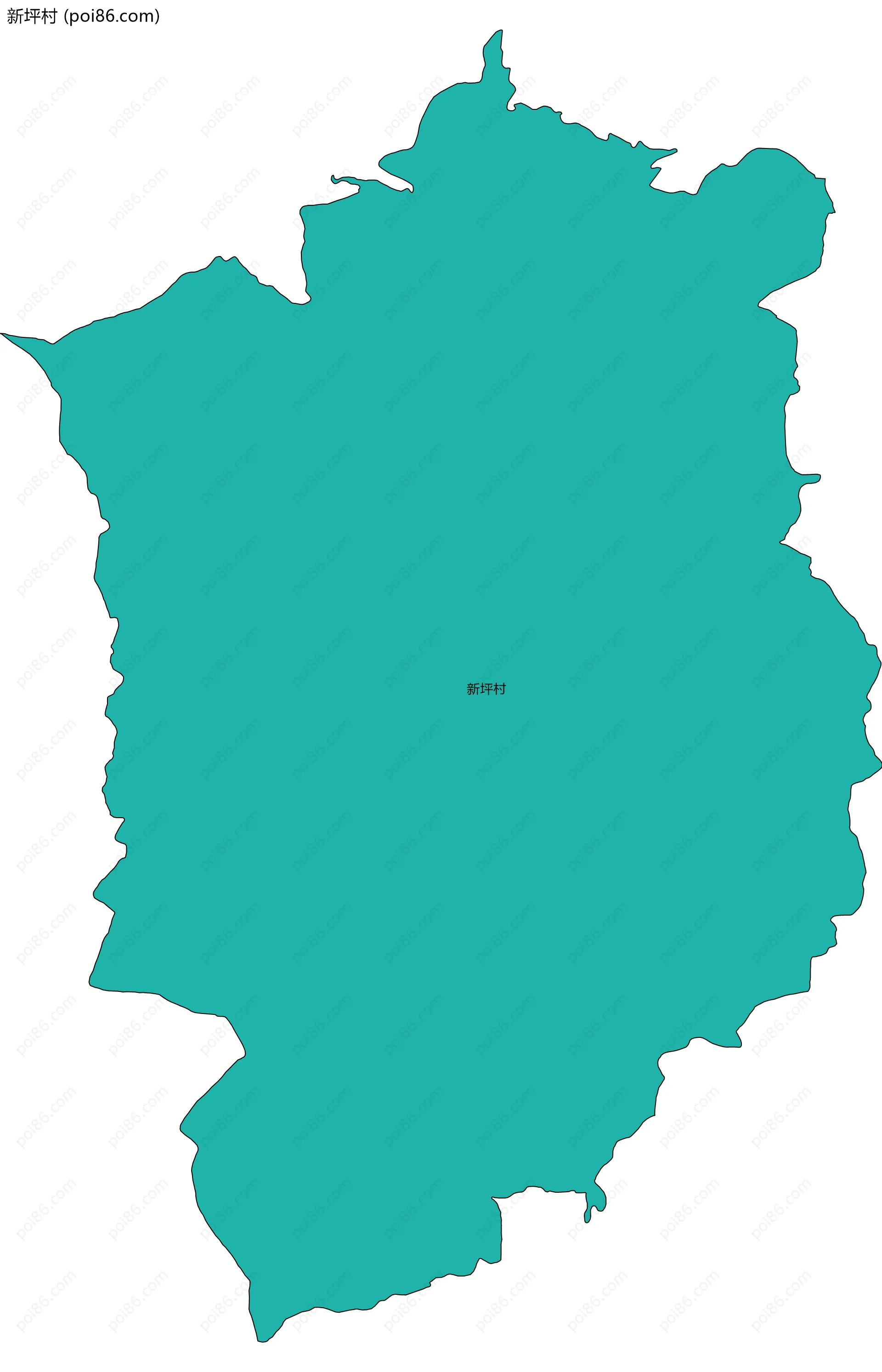 新坪村边界地图