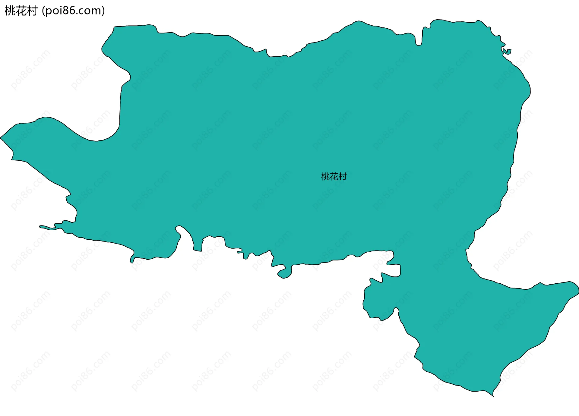 桃花村边界地图