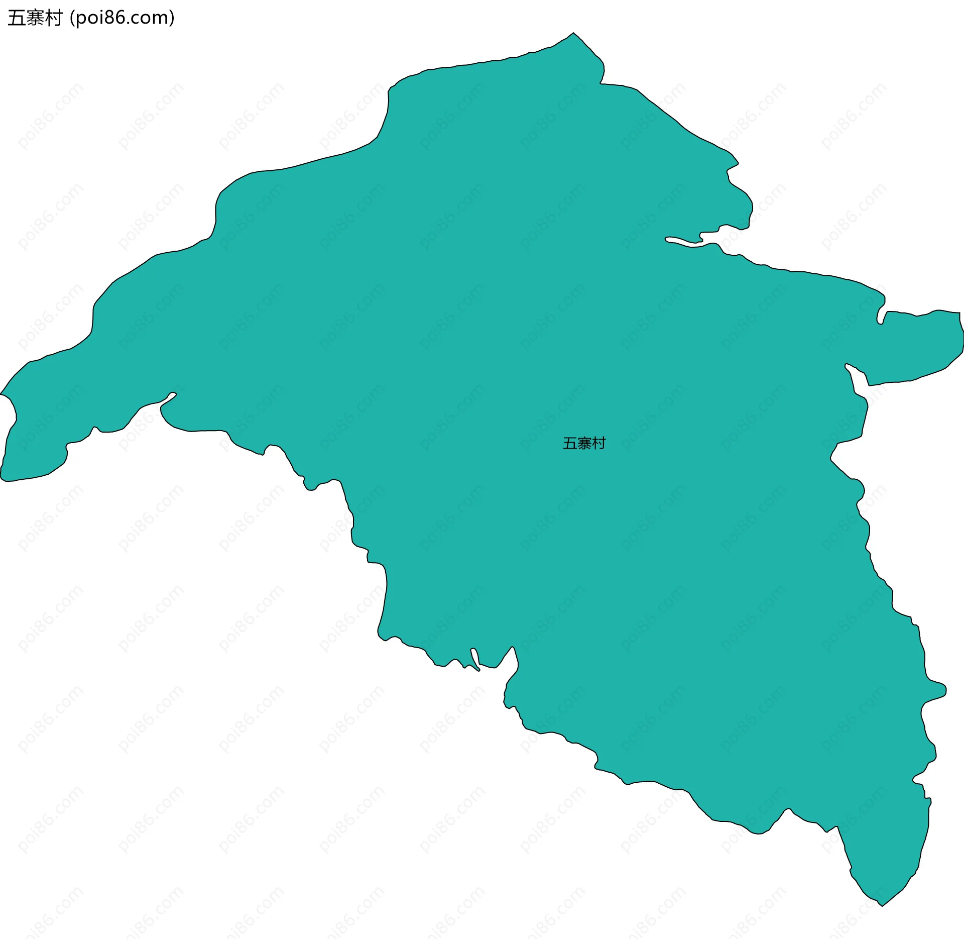 五寨村边界地图
