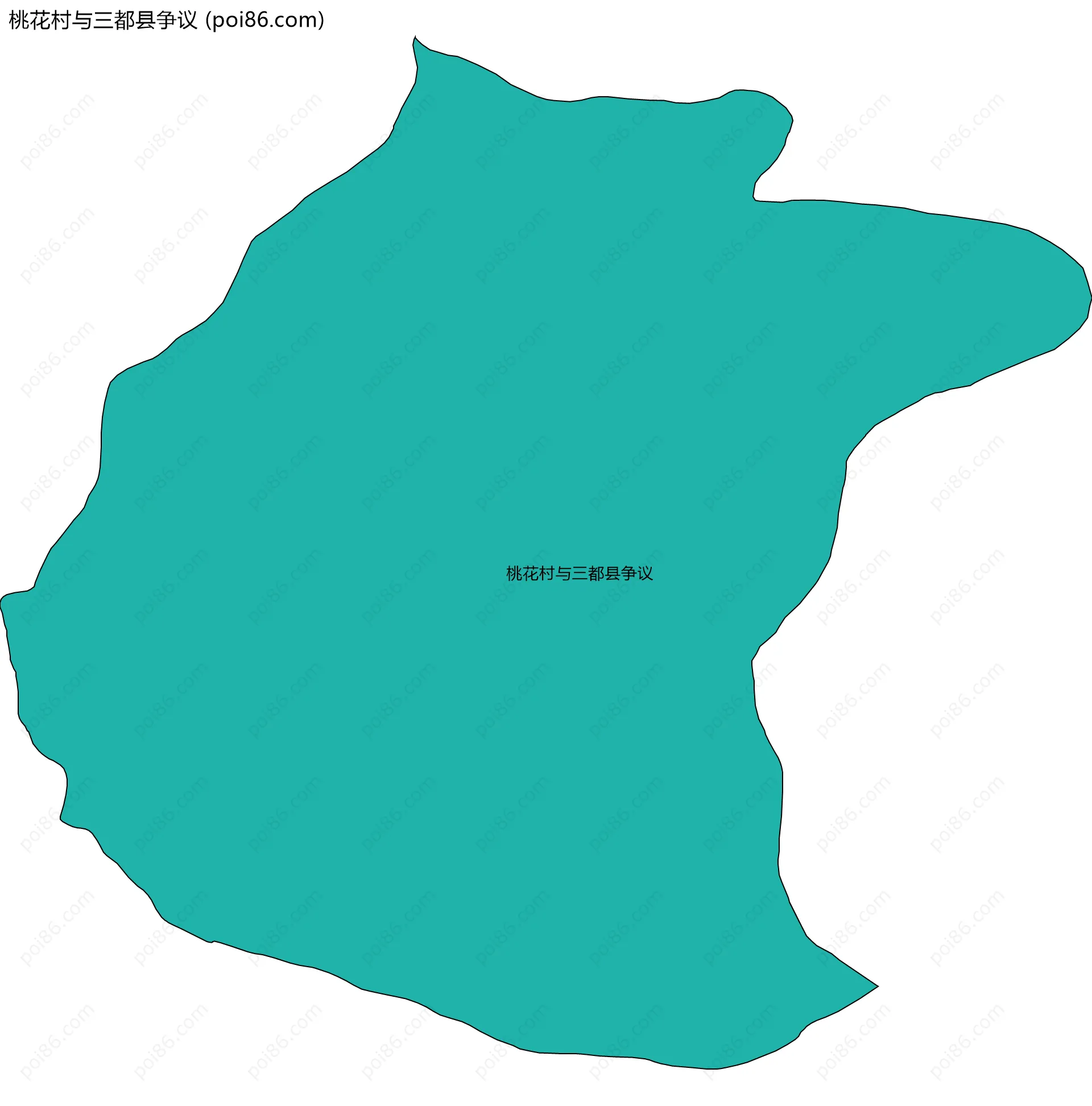 桃花村与三都县争议边界地图