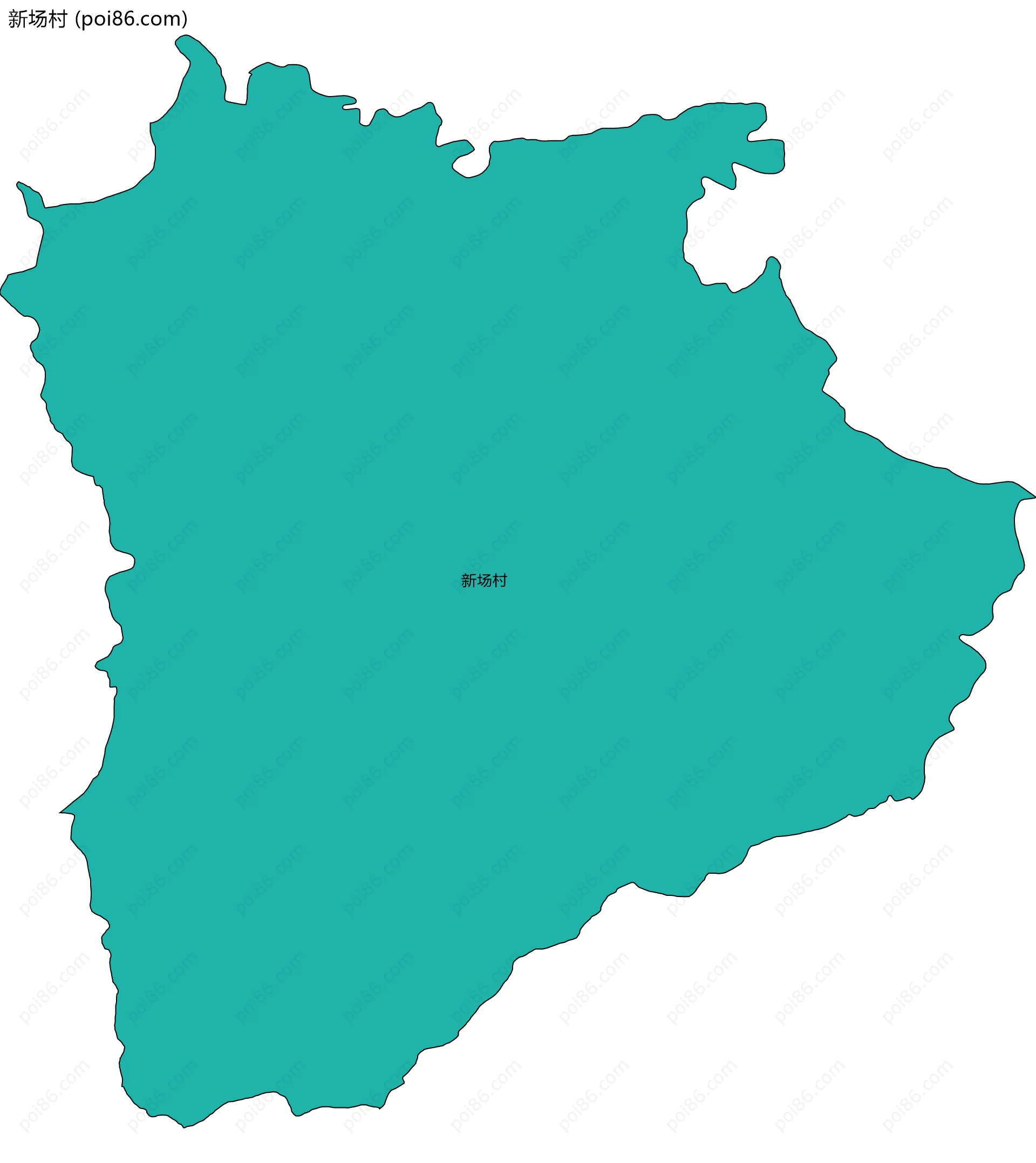 新场村边界地图