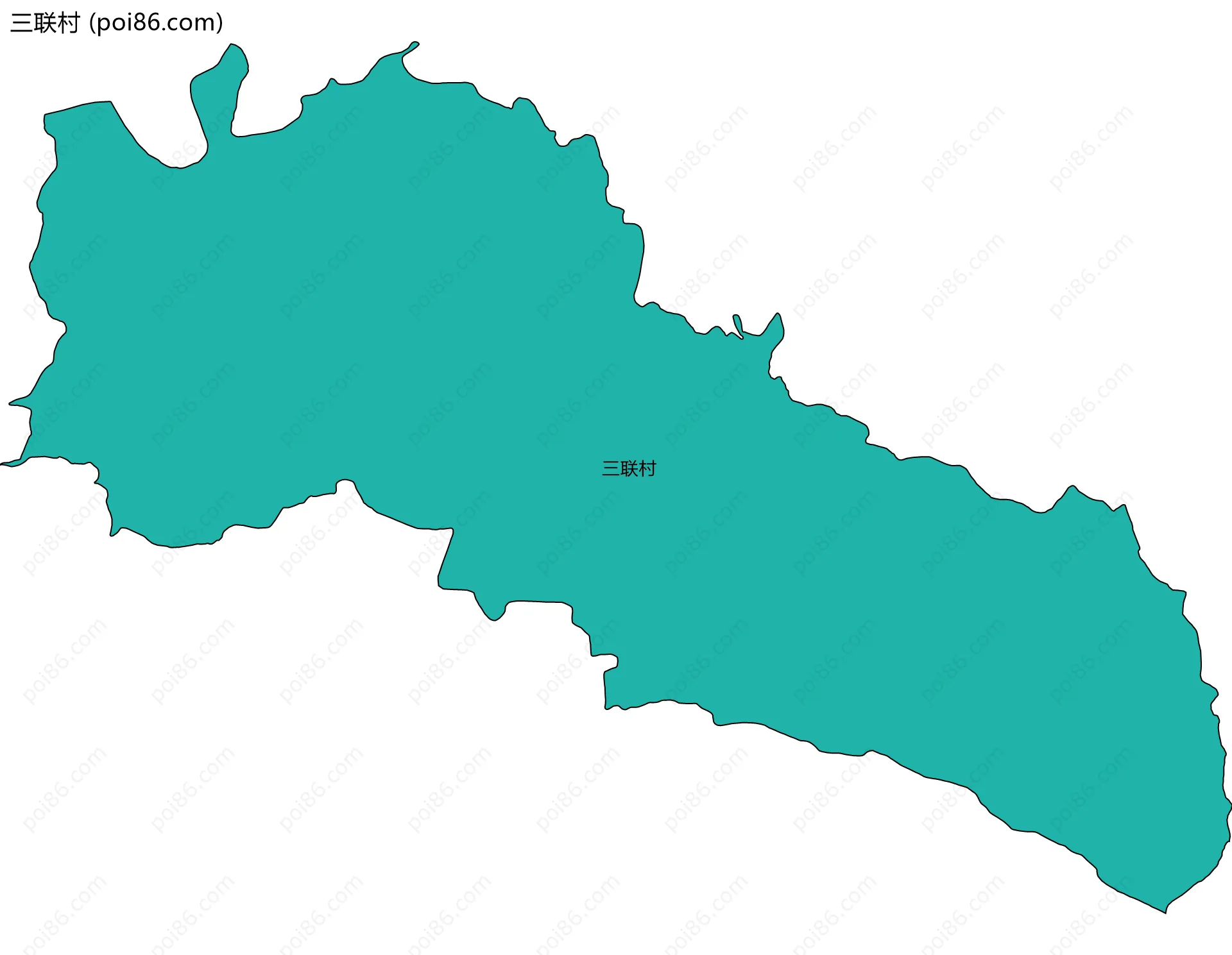 三联村边界地图