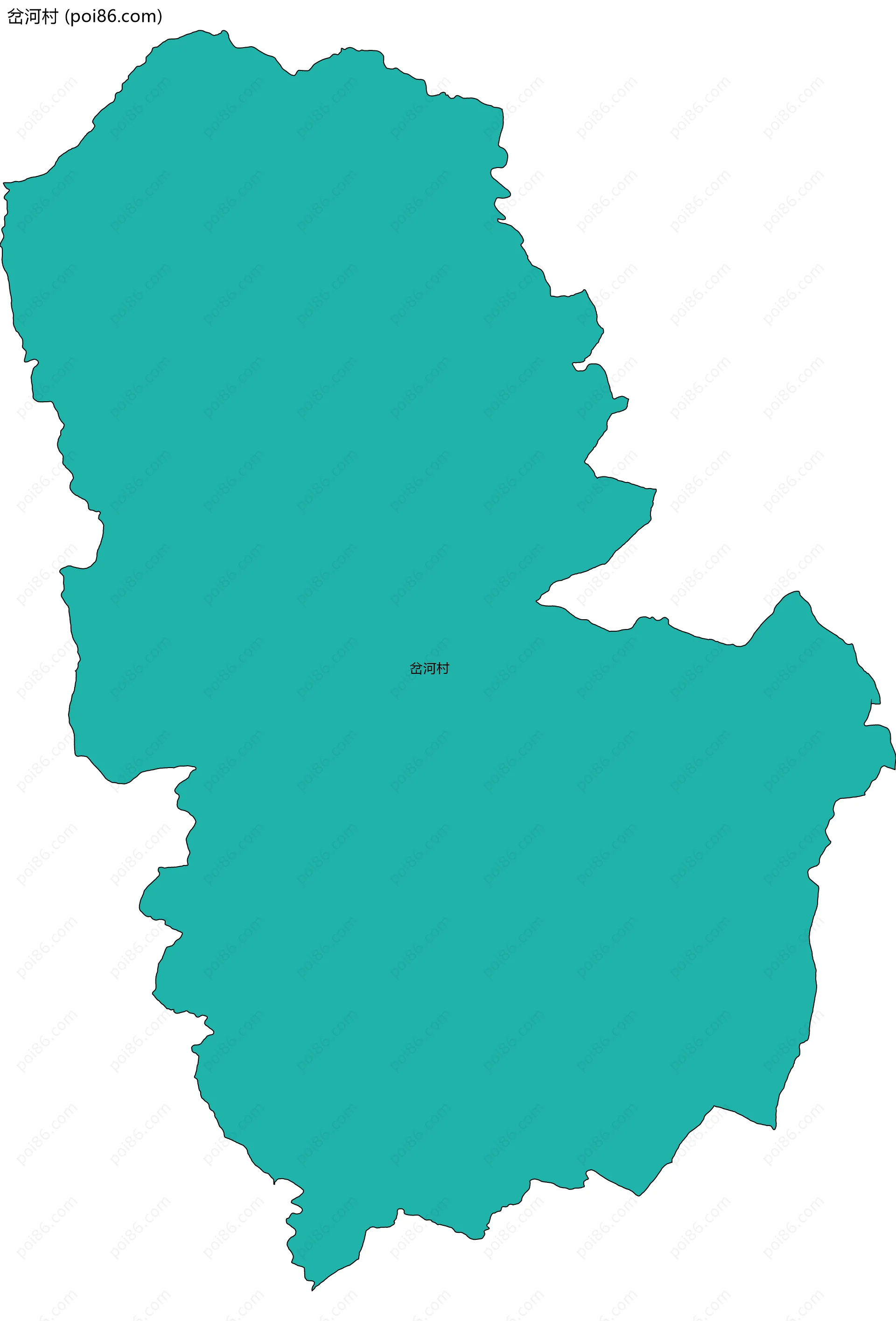 岔河村边界地图