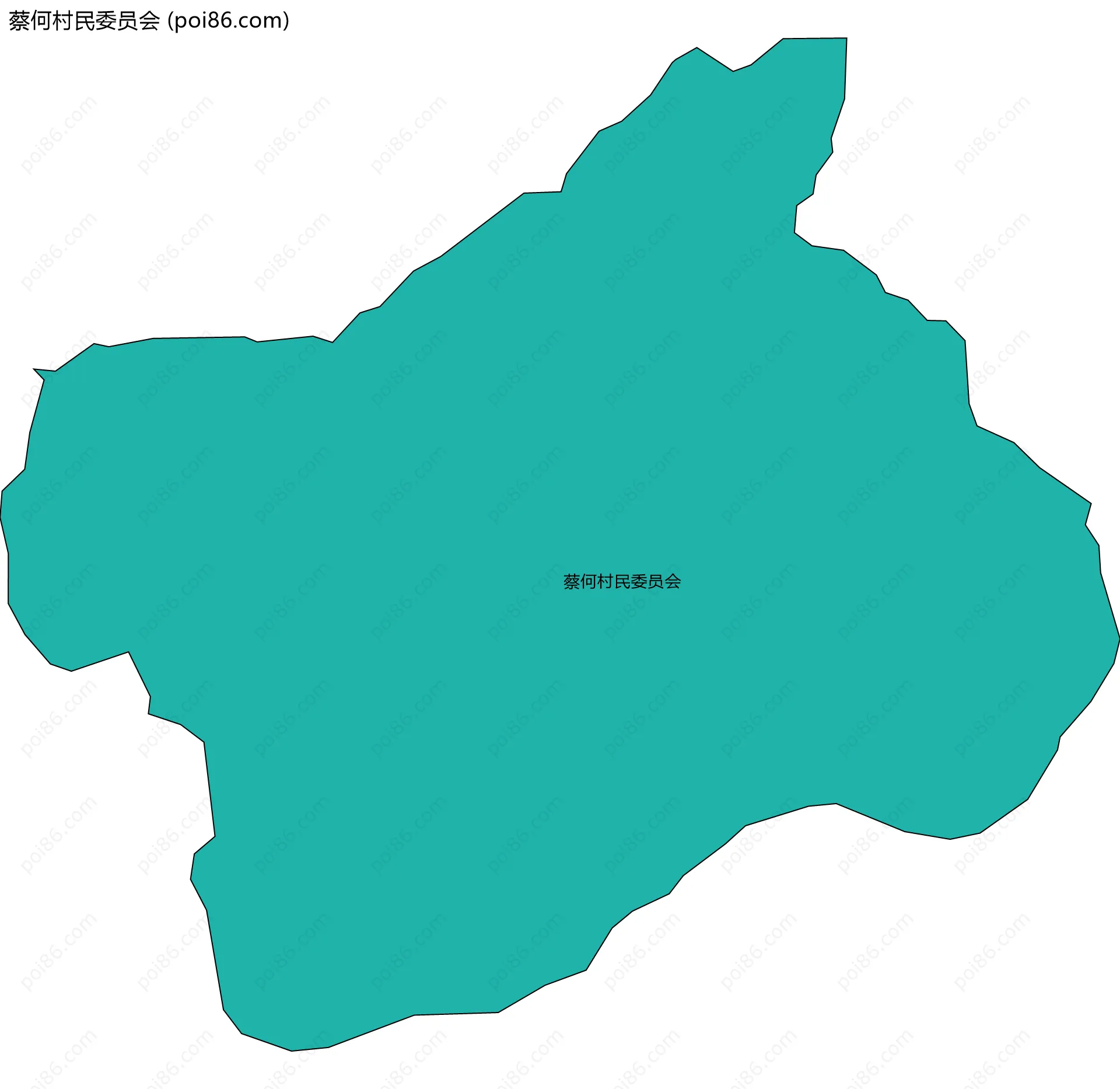 蔡何村民委员会边界地图