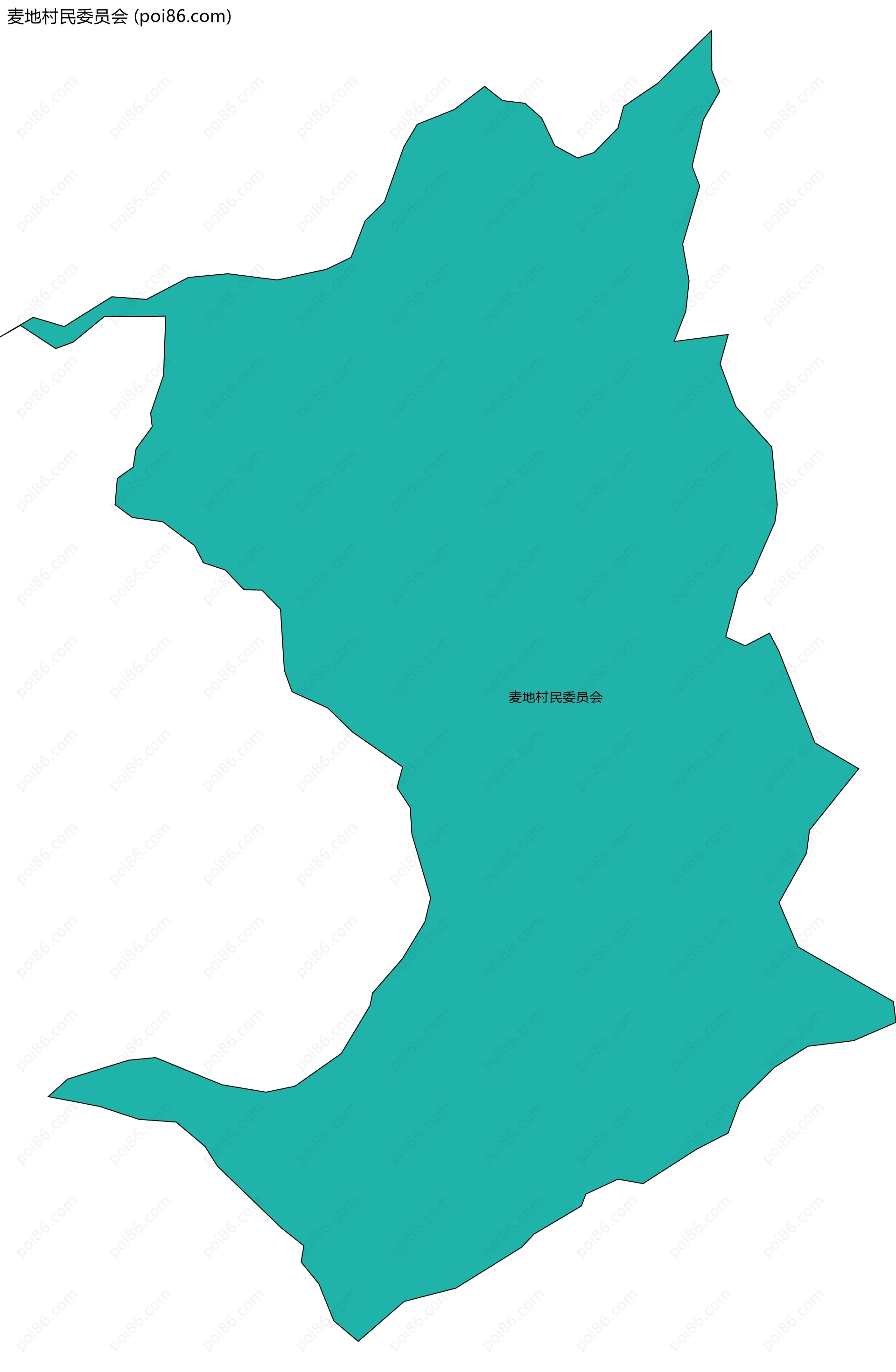 麦地村民委员会边界地图