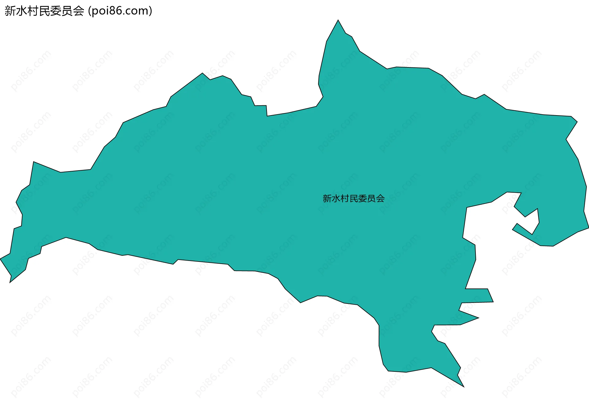 新水村民委员会边界地图