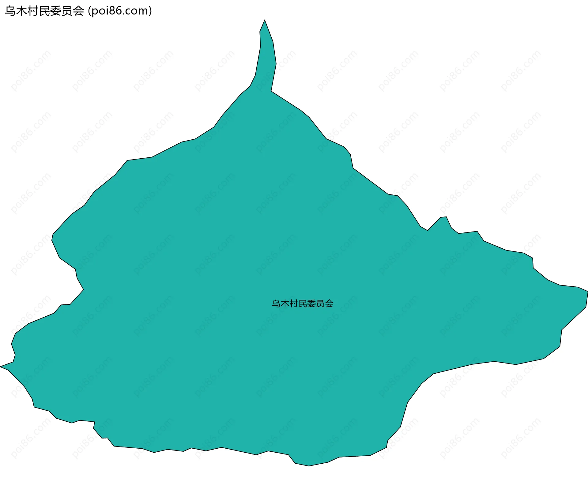 乌木村民委员会边界地图
