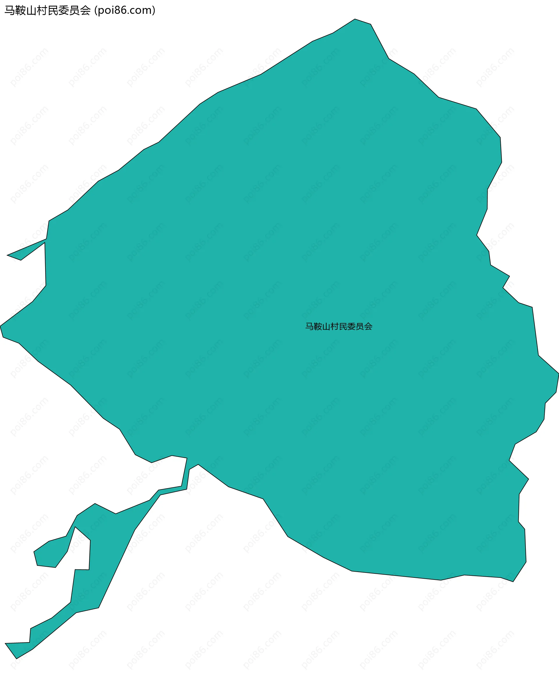 马鞍山村民委员会边界地图