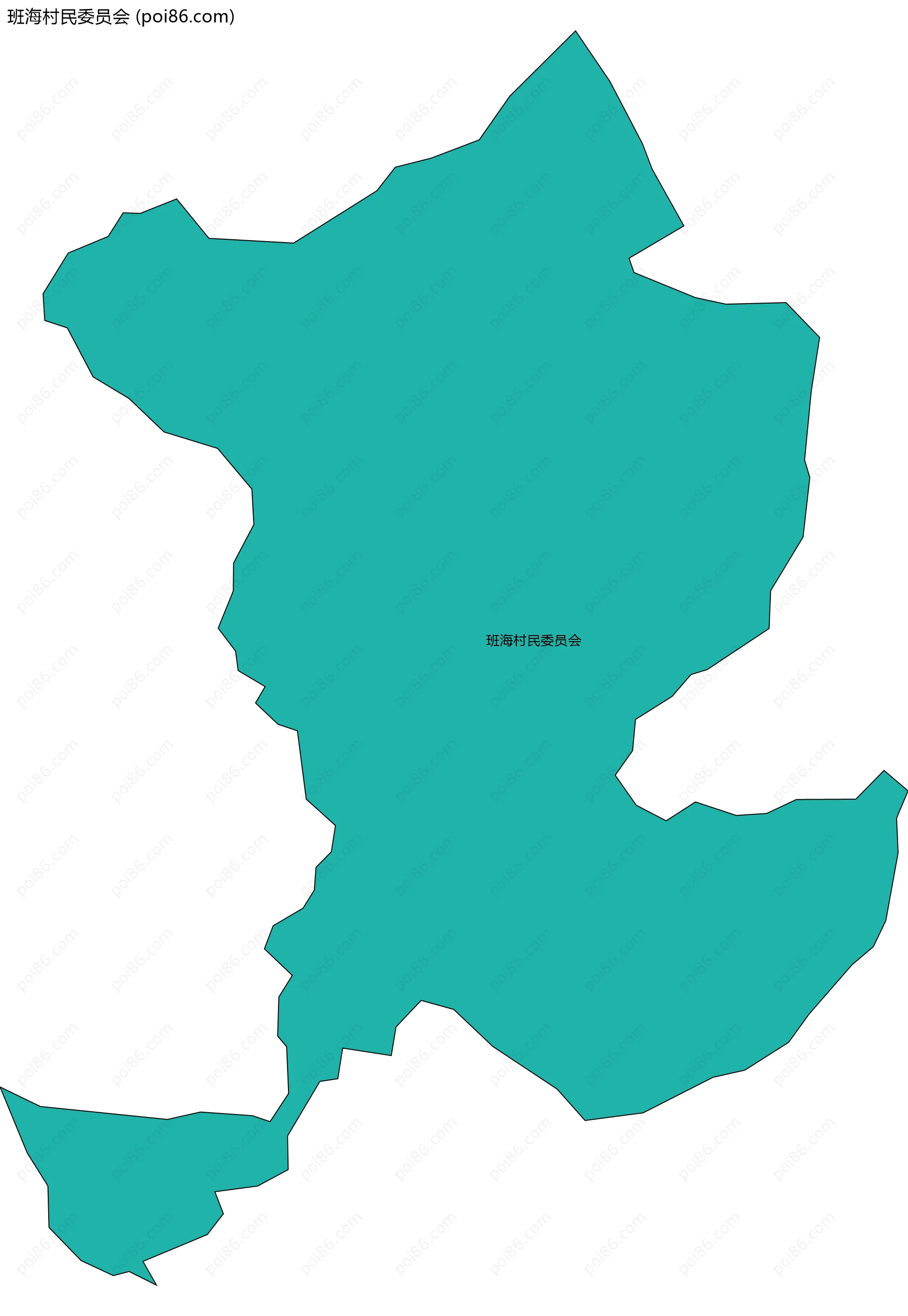 班海村民委员会边界地图