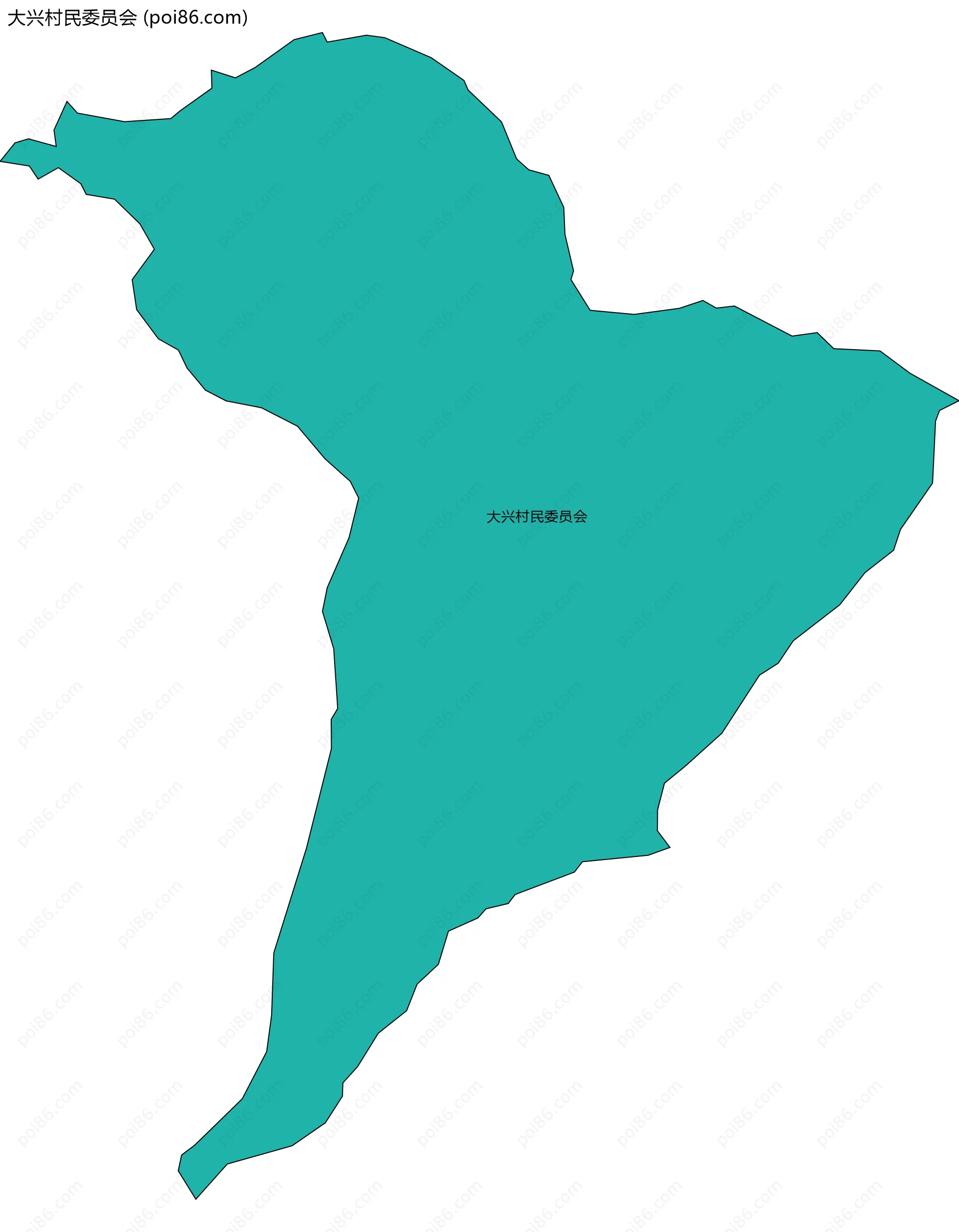 大兴村民委员会边界地图