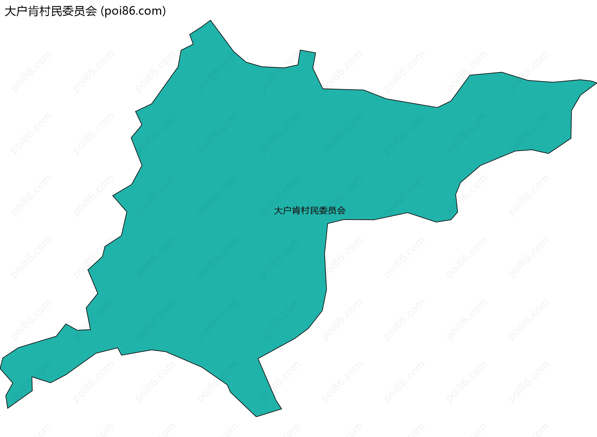 大户肯村民委员会边界地图