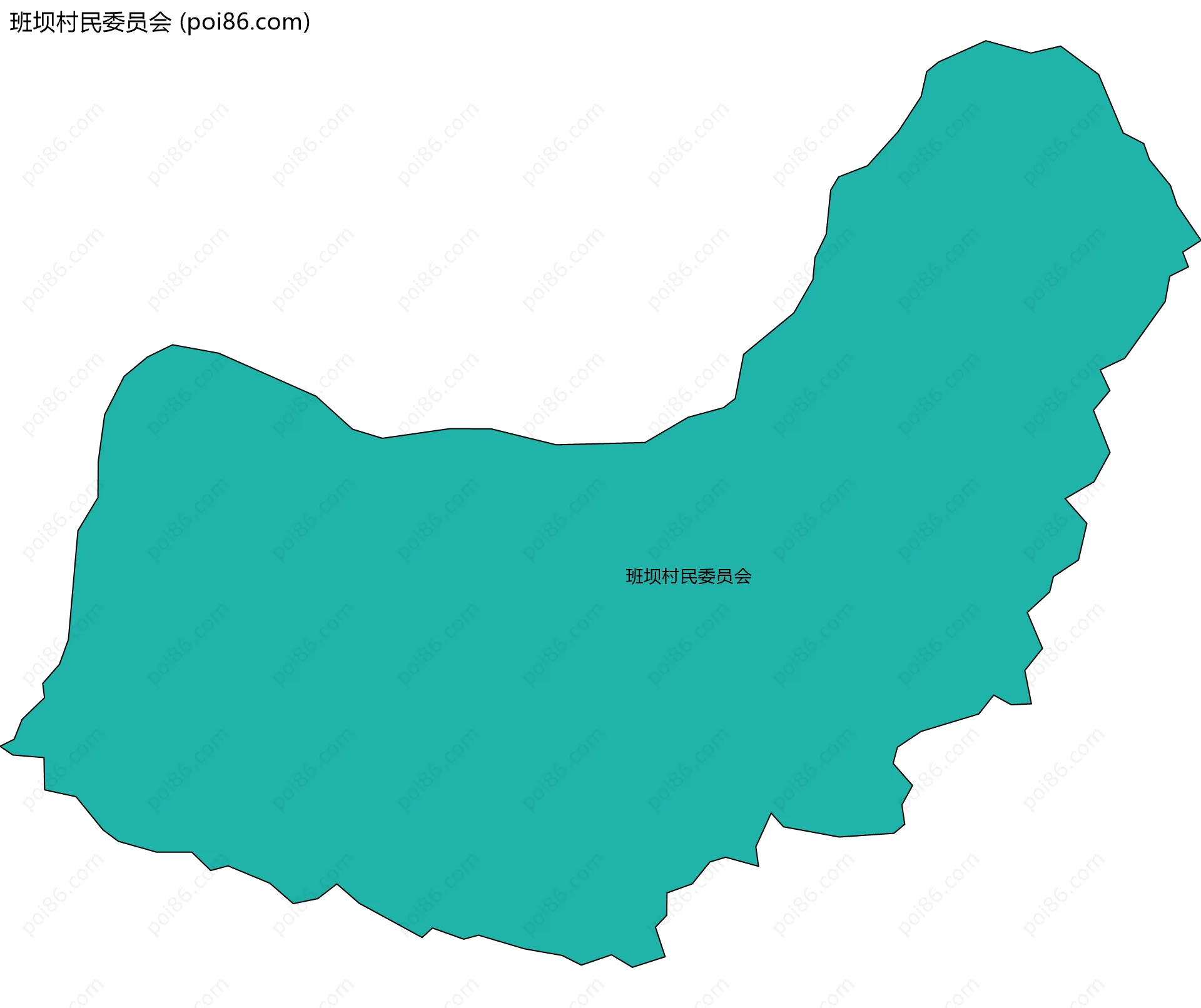 班坝村民委员会边界地图