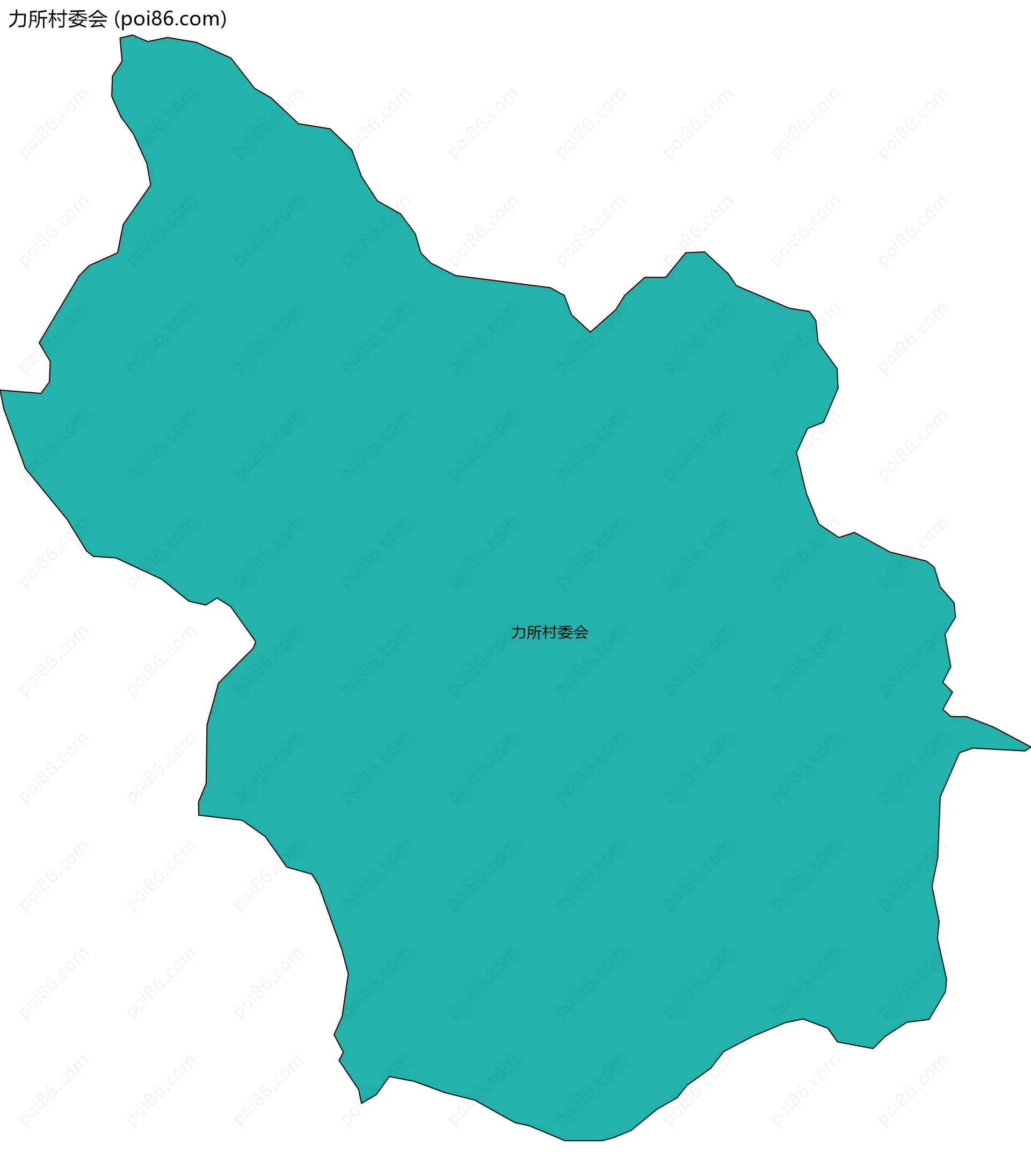 力所村委会边界地图