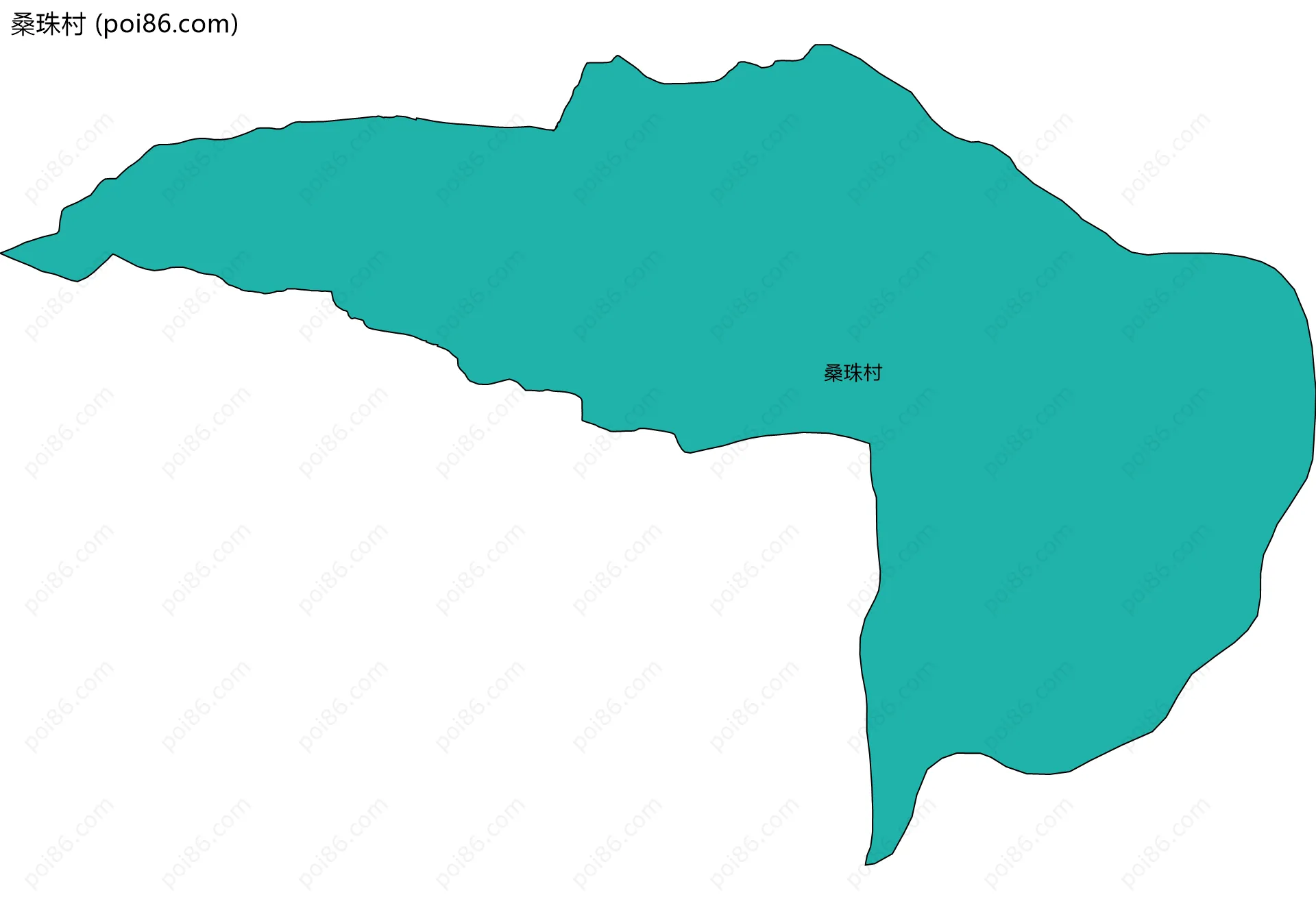 桑珠村边界地图