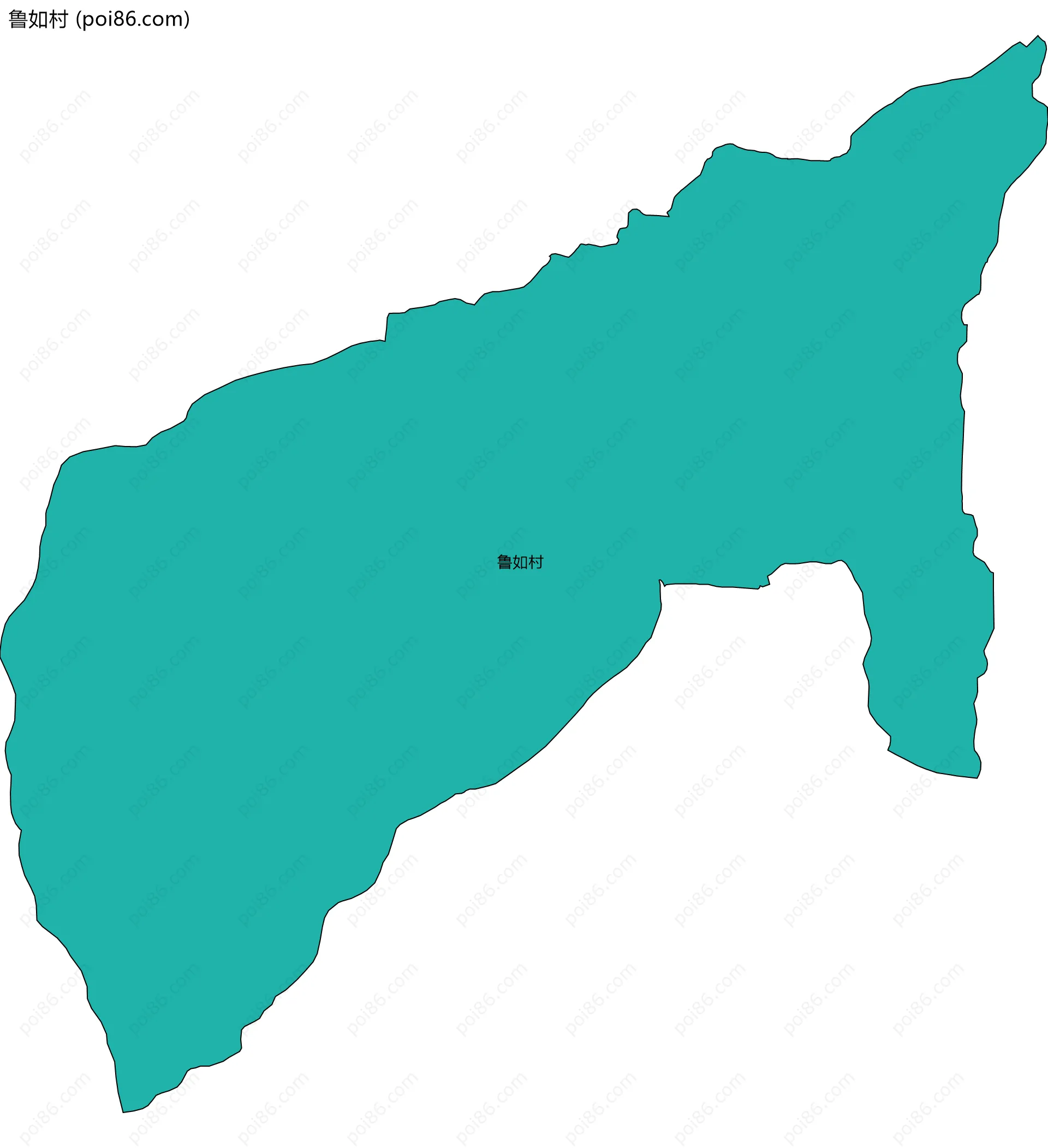 鲁如村边界地图