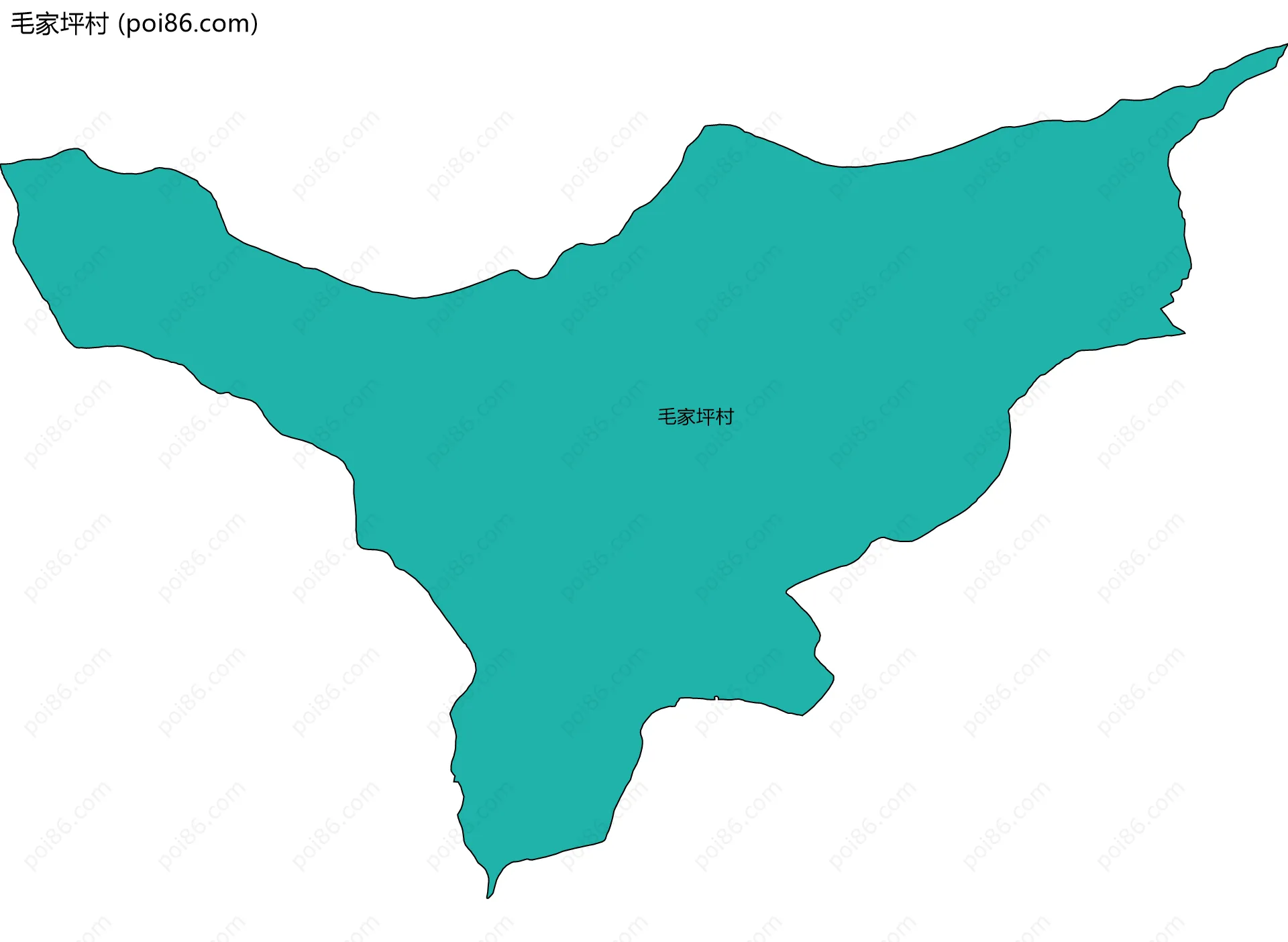 毛家坪村边界地图