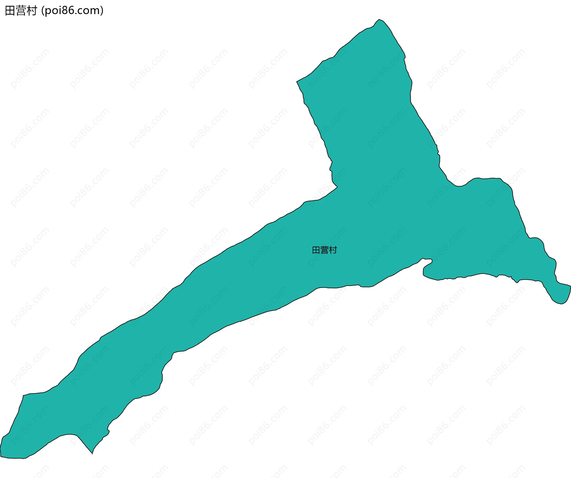 田营村边界地图