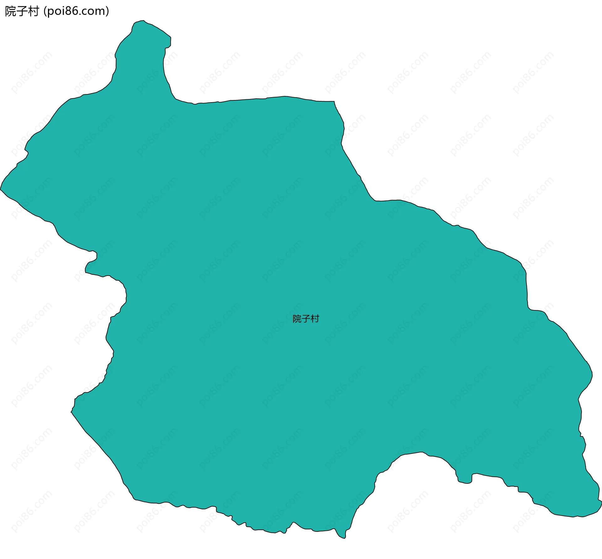 院子村边界地图