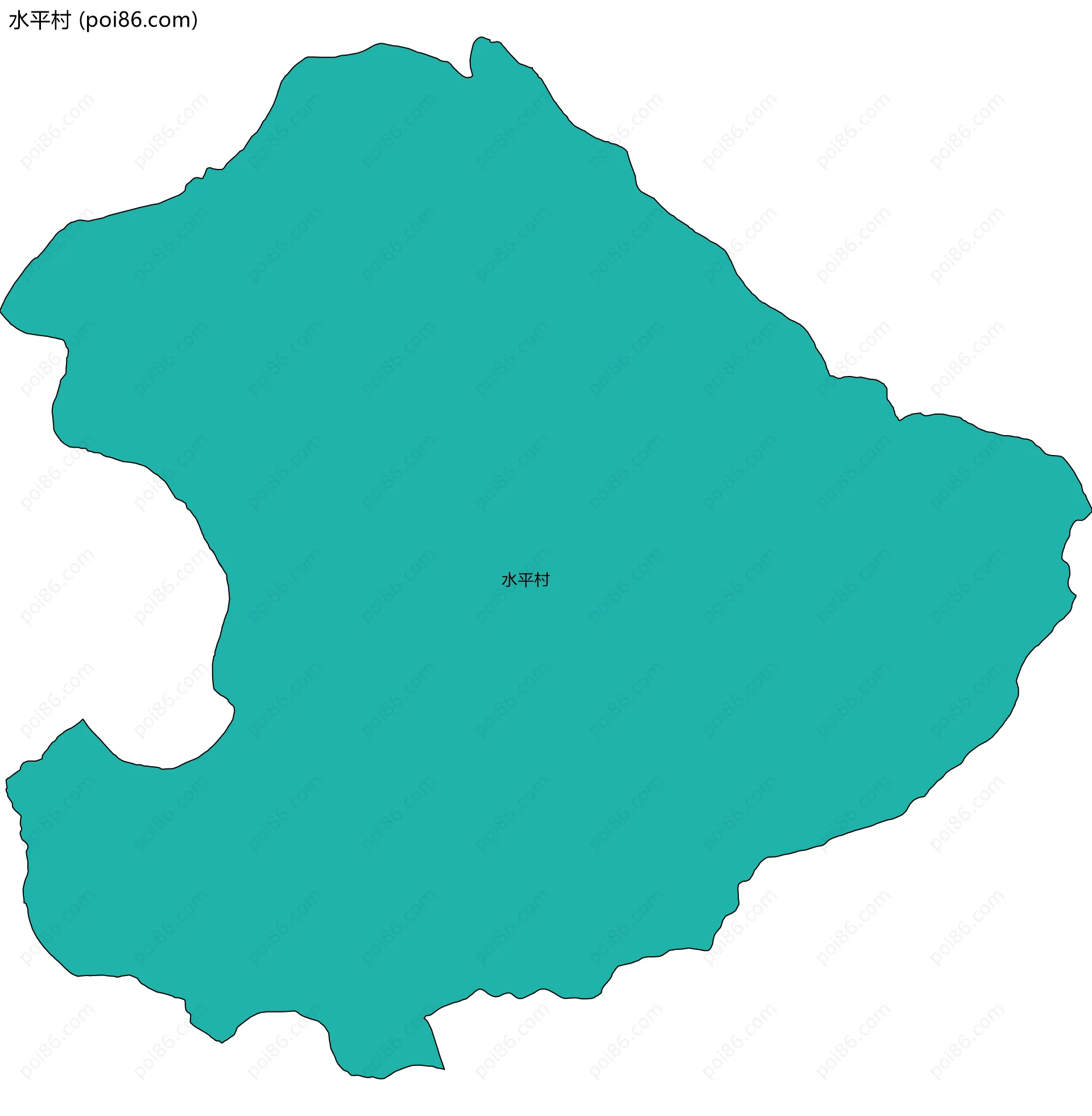 水平村边界地图