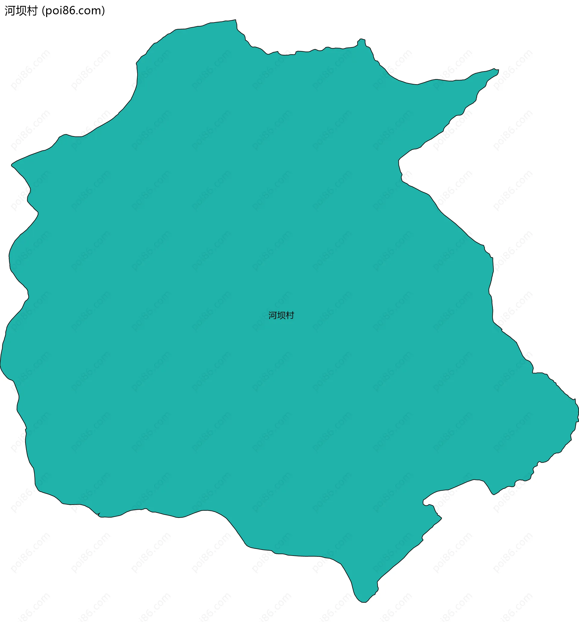 河坝村边界地图