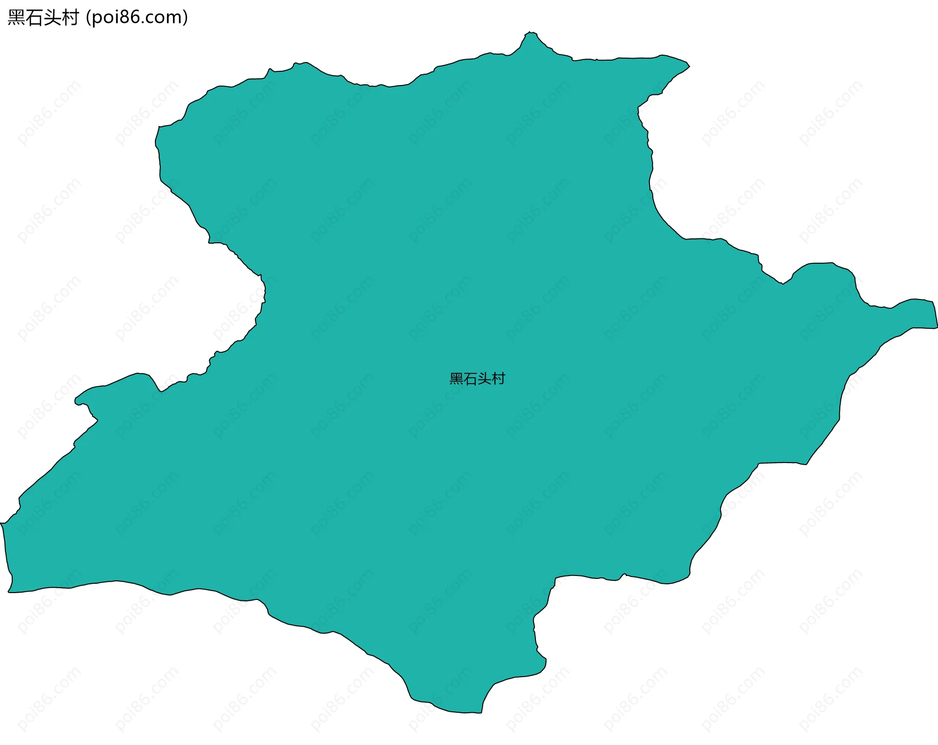 黑石头村边界地图