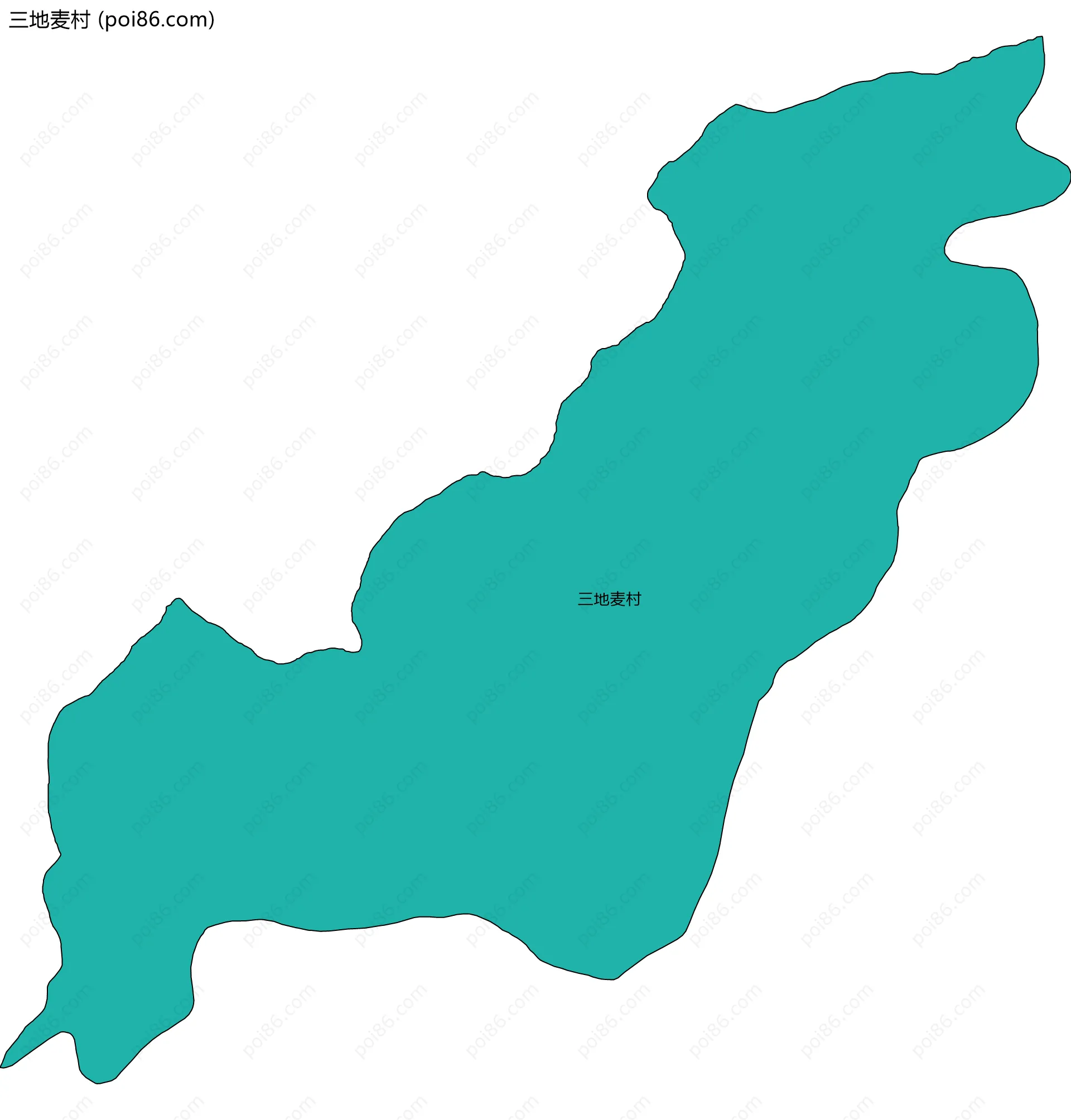 三地麦村边界地图