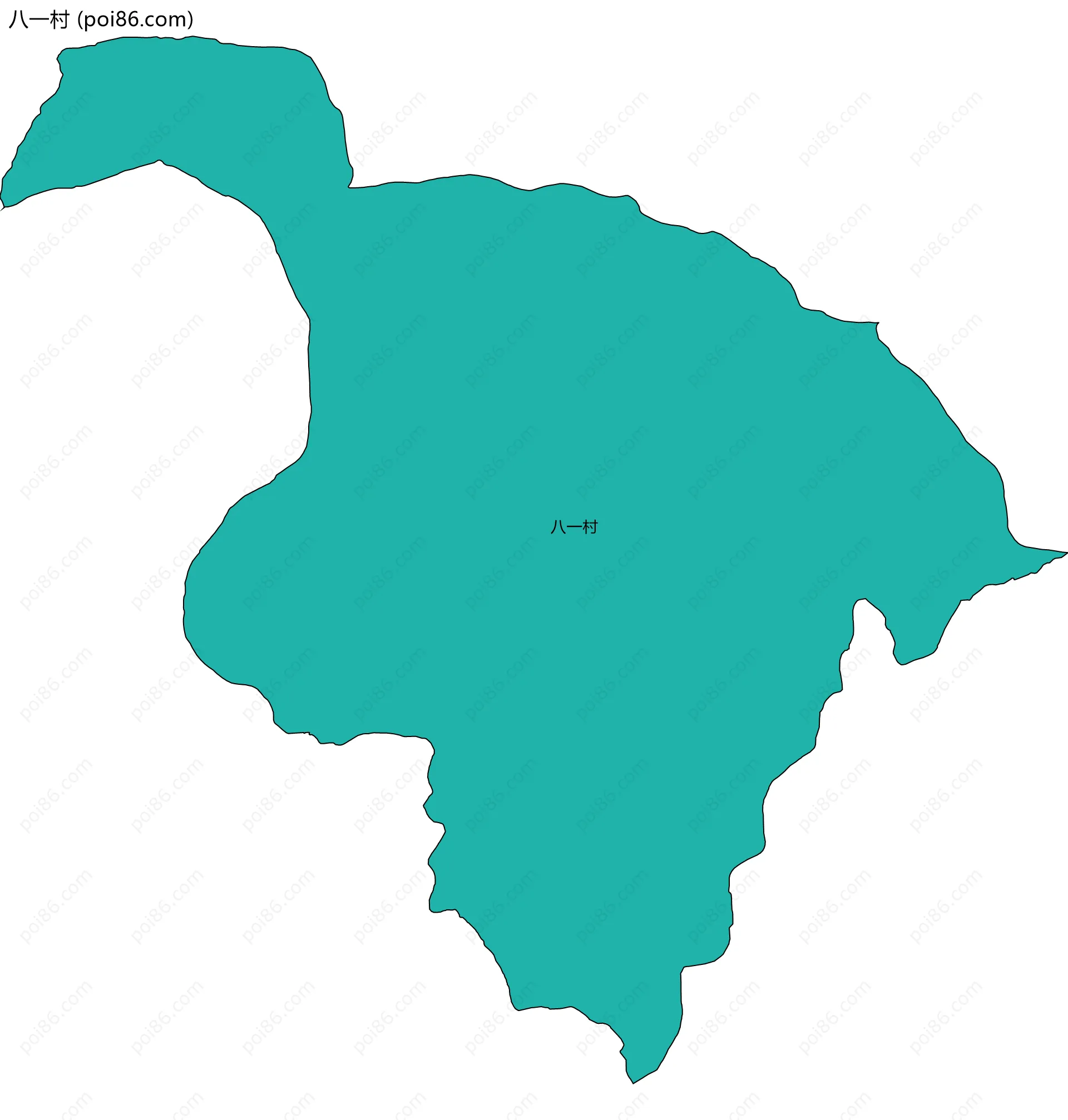 八一村边界地图