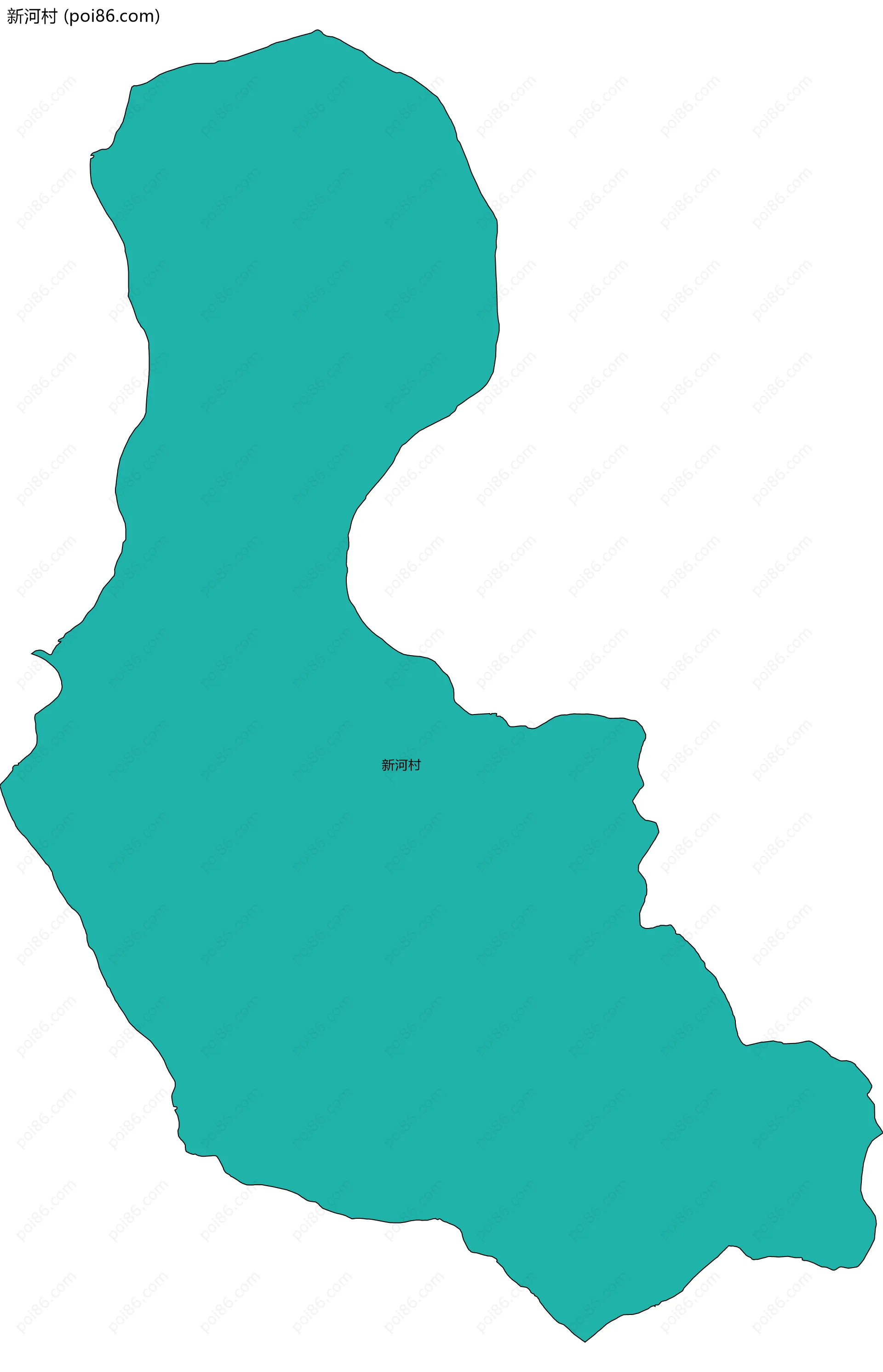 新河村边界地图