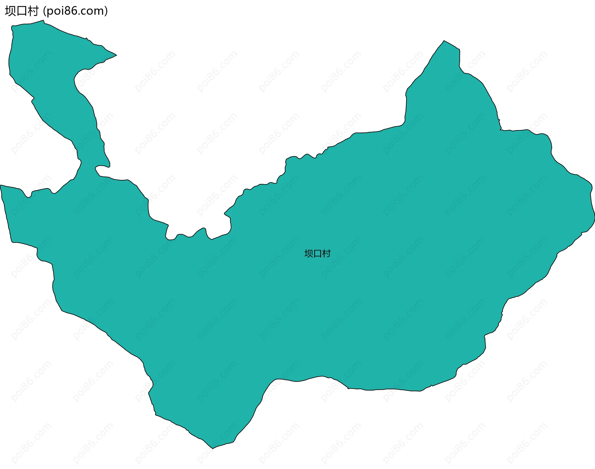 坝口村边界地图