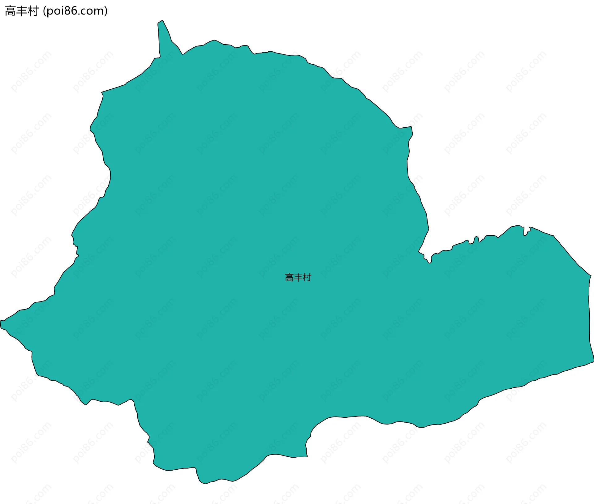高丰村边界地图