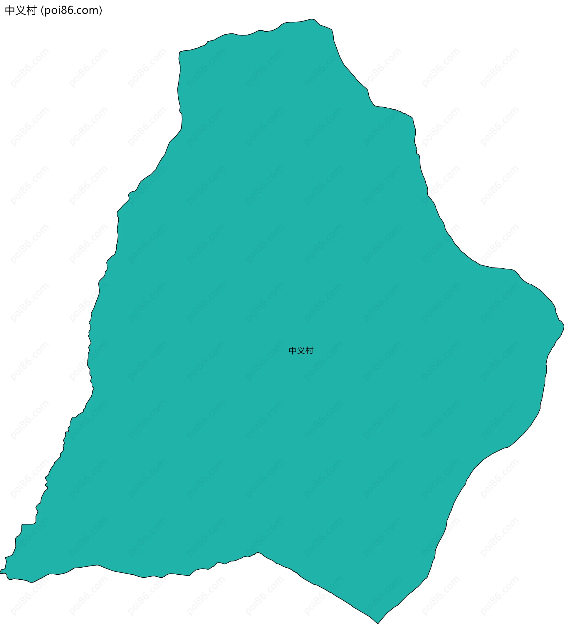 中义村边界地图