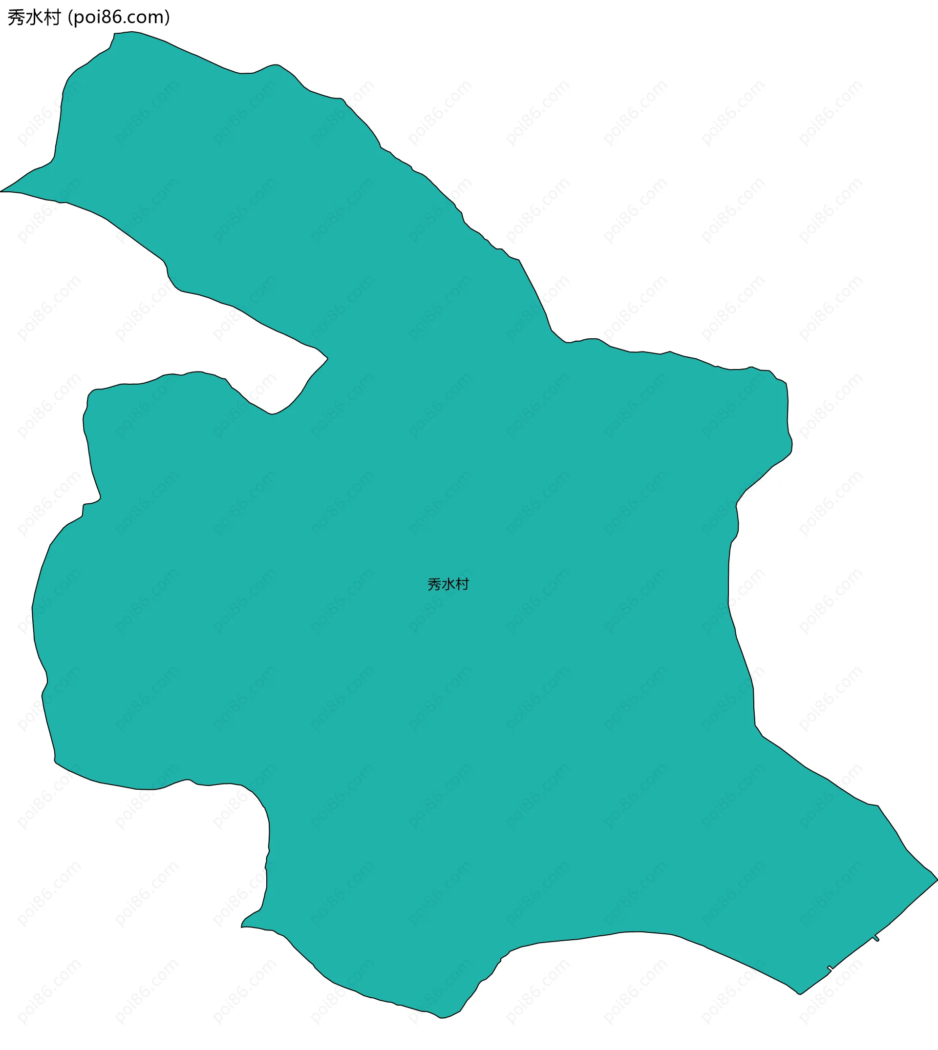 秀水村边界地图