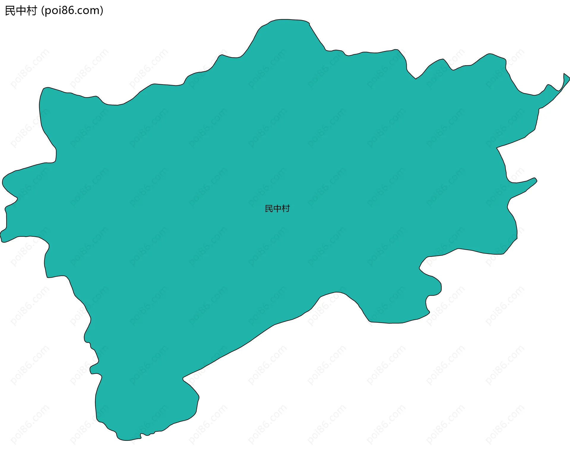 民中村边界地图