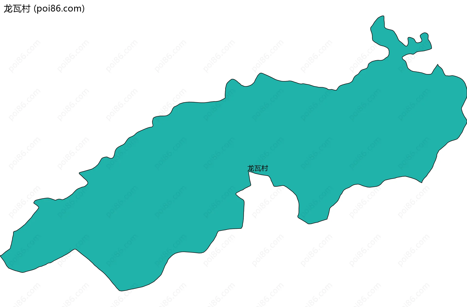 龙瓦村边界地图