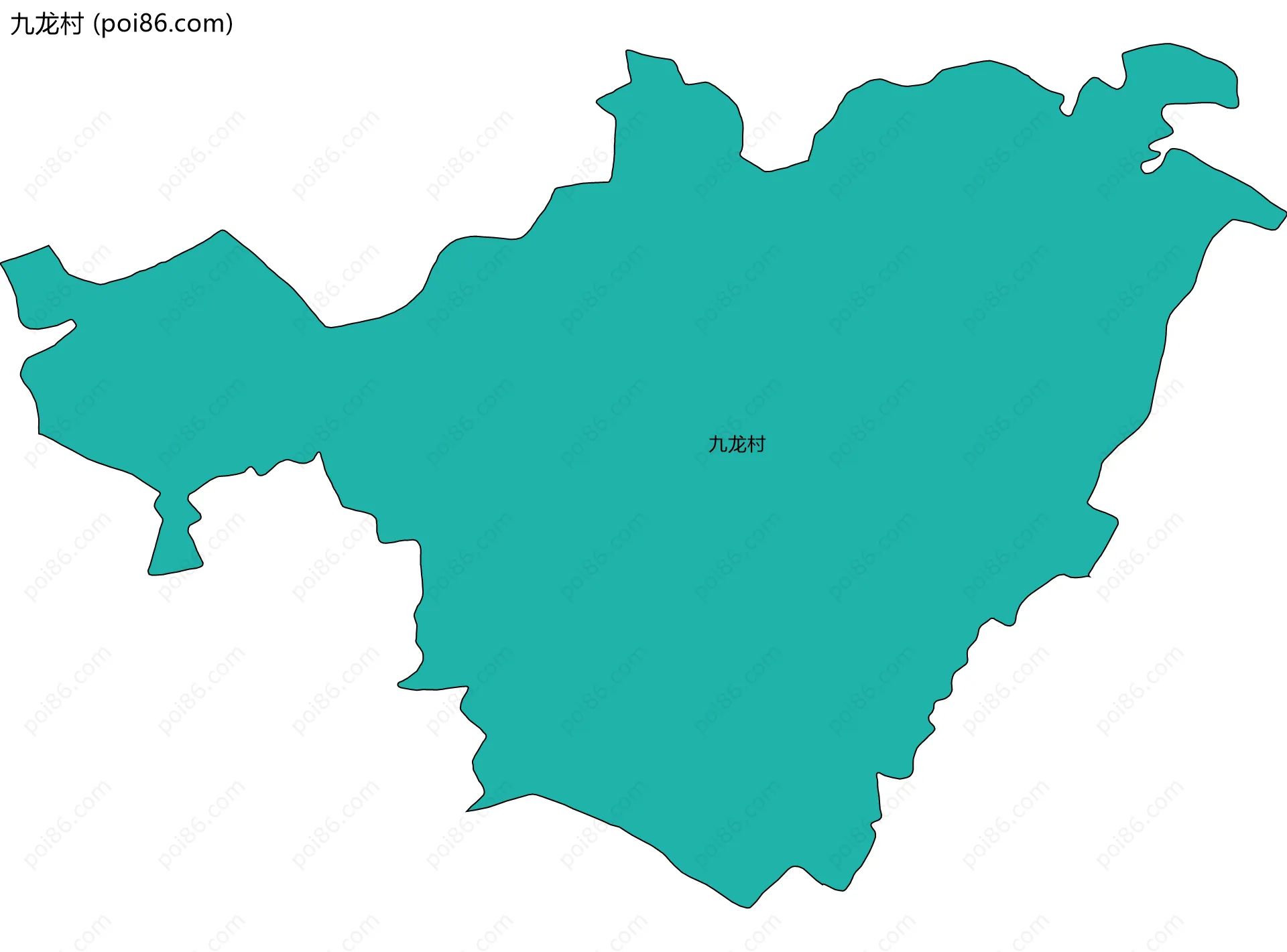 九龙村边界地图