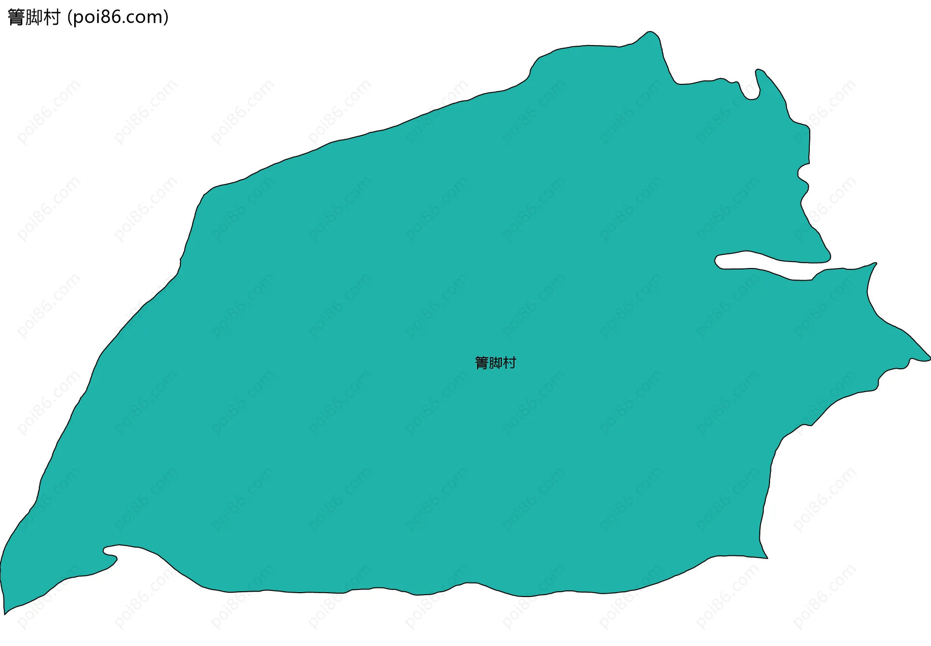 箐脚村边界地图