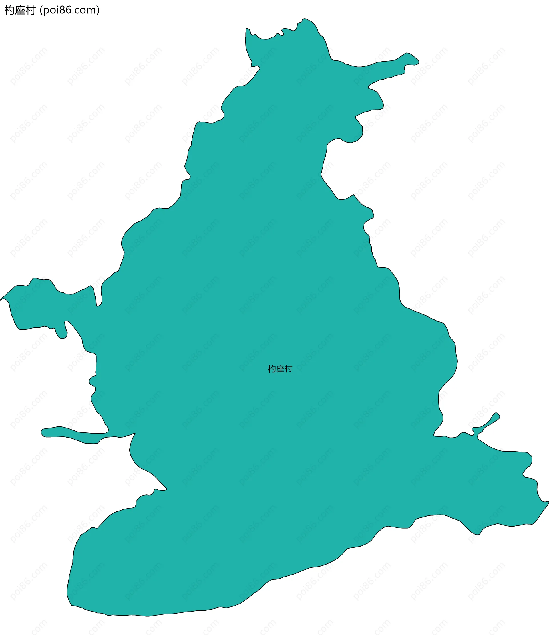 杓座村边界地图