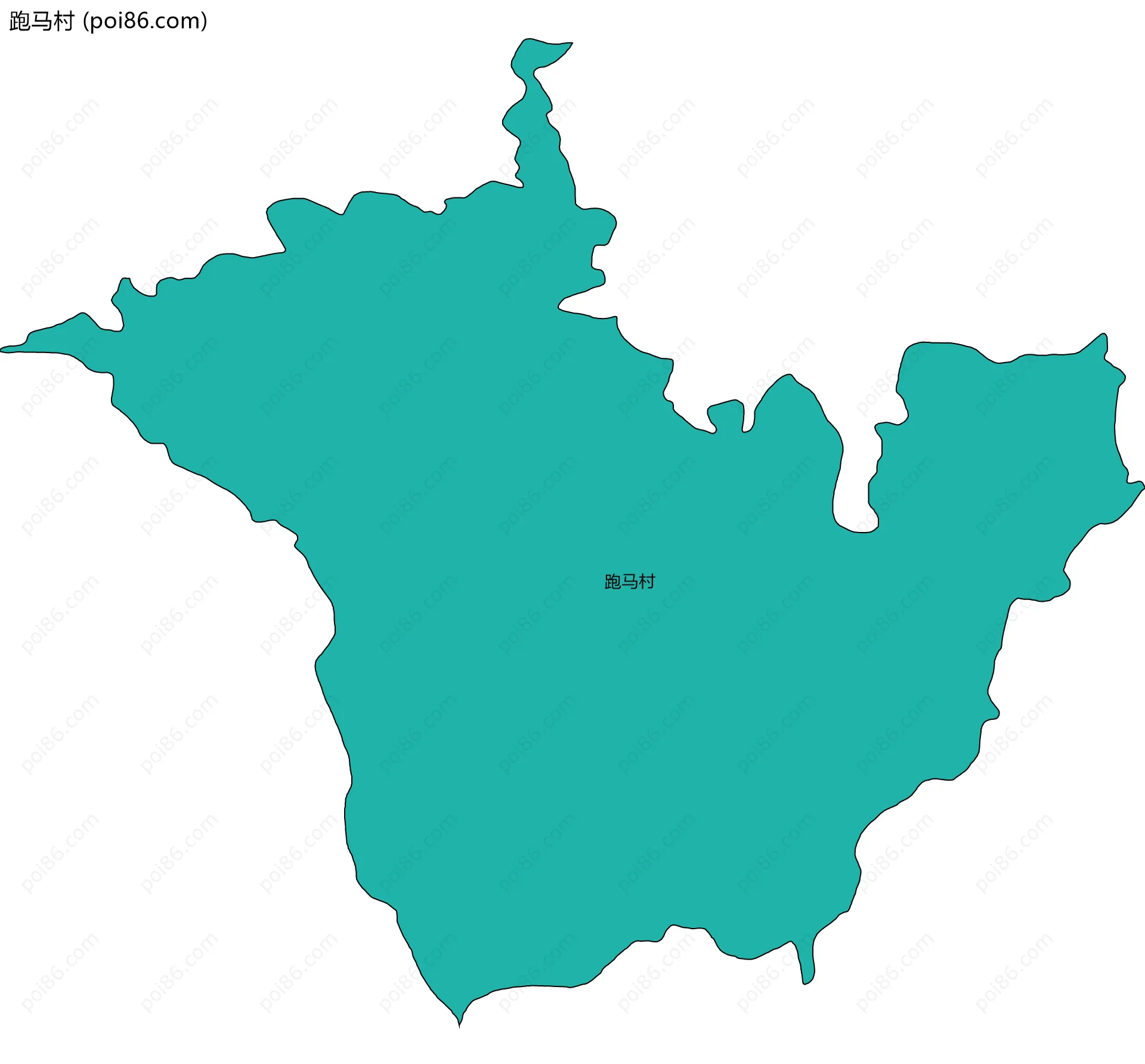 跑马村边界地图