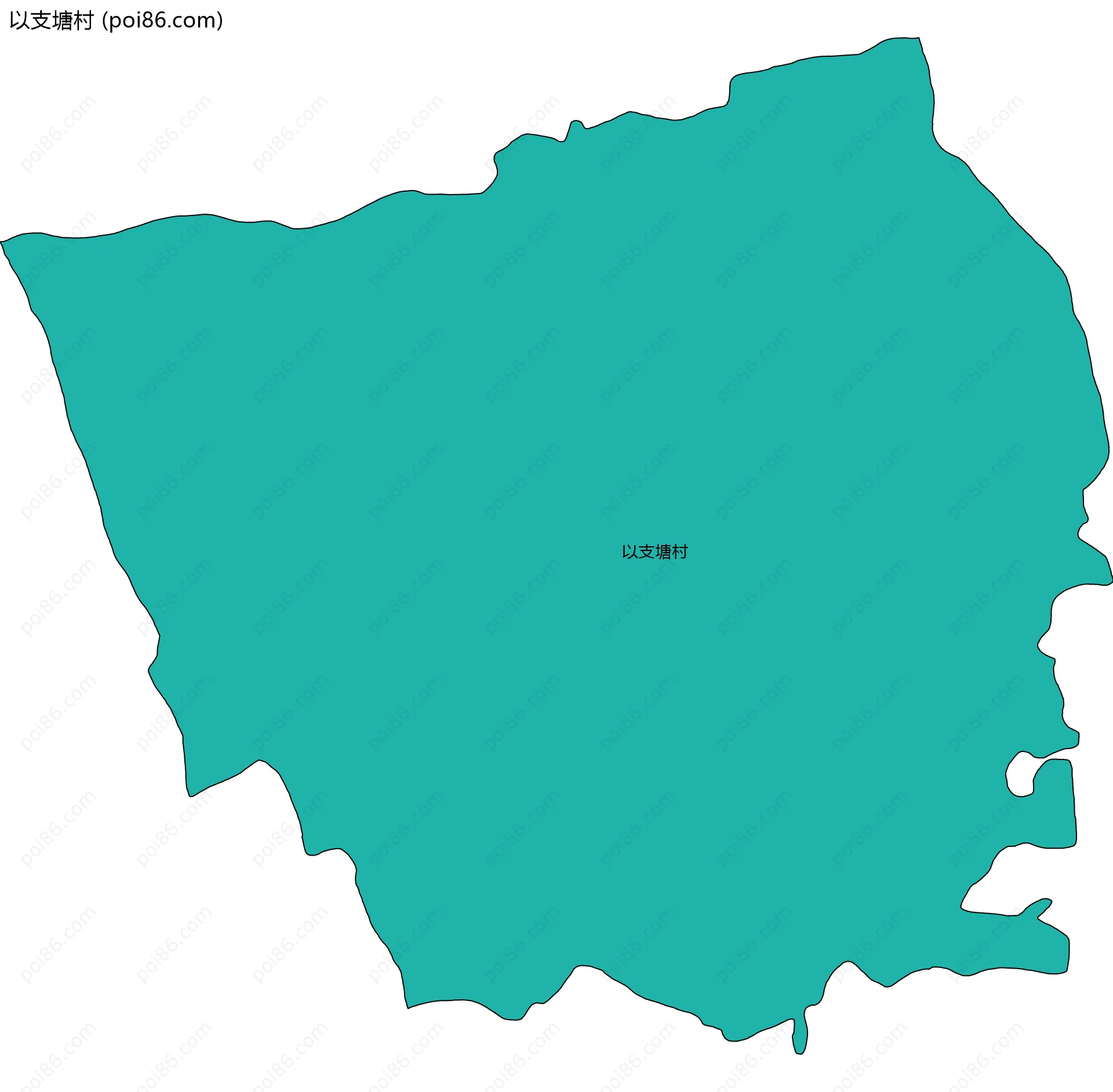 以支塘村边界地图