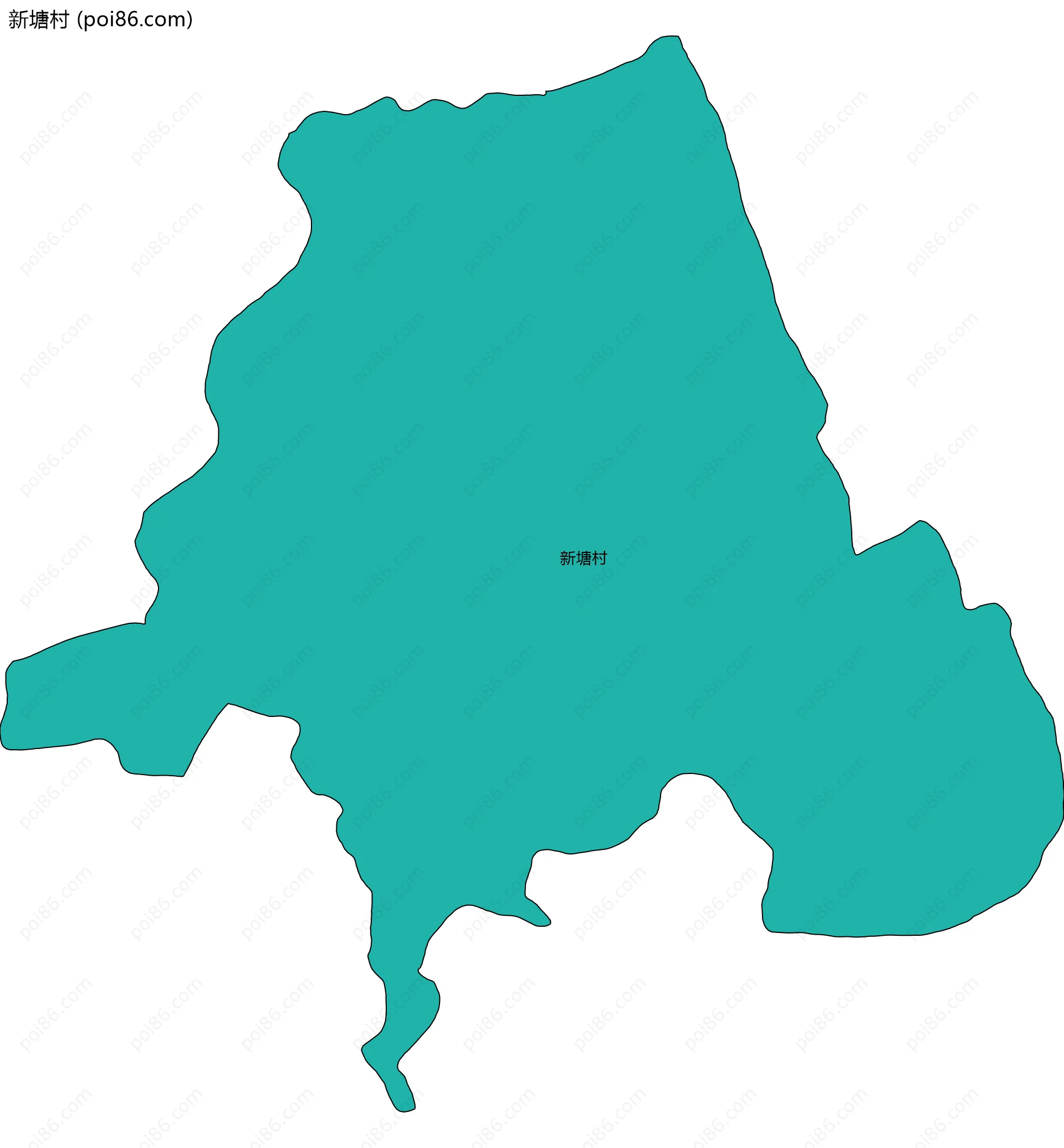 新塘村边界地图