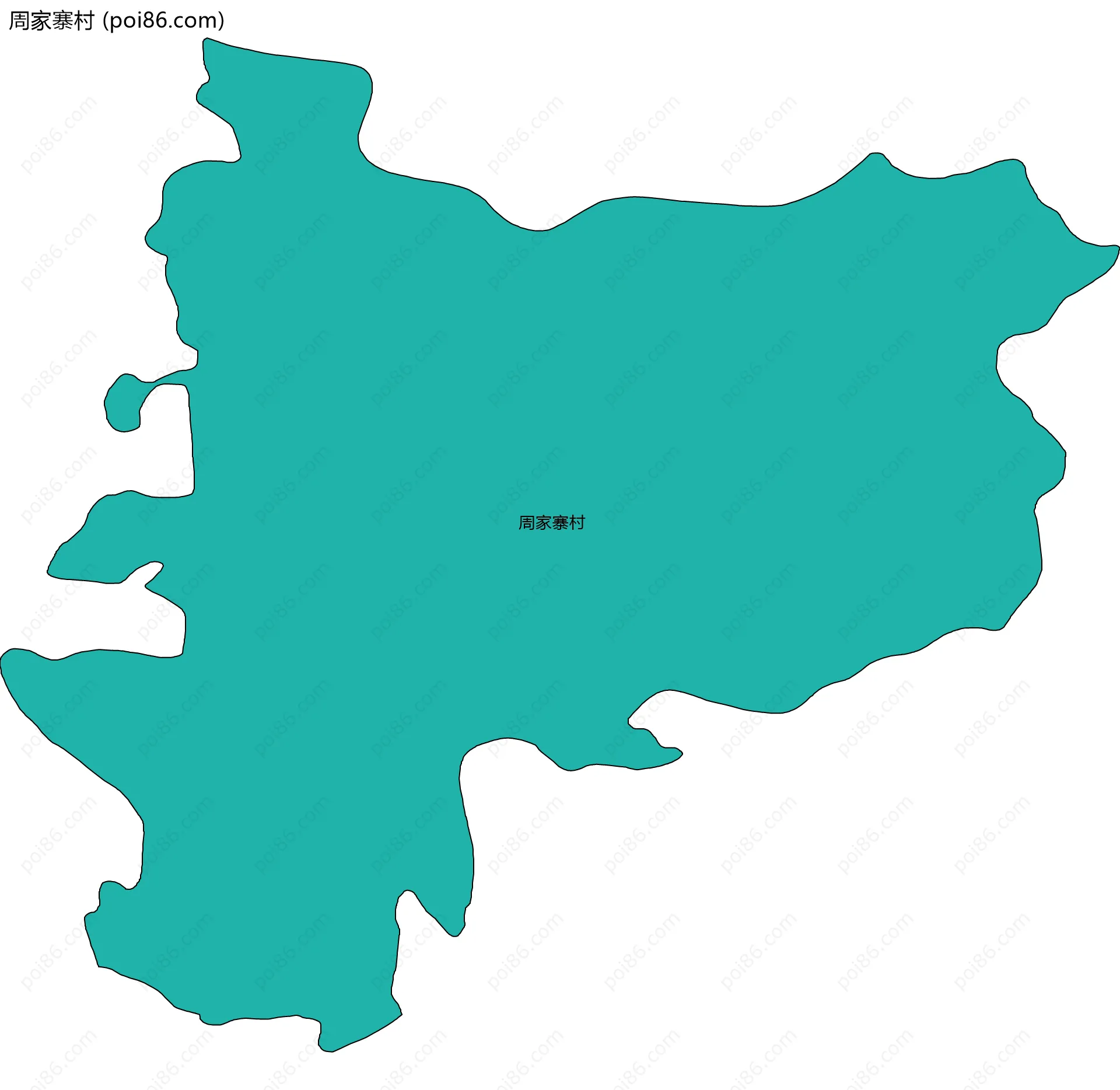 周家寨村边界地图